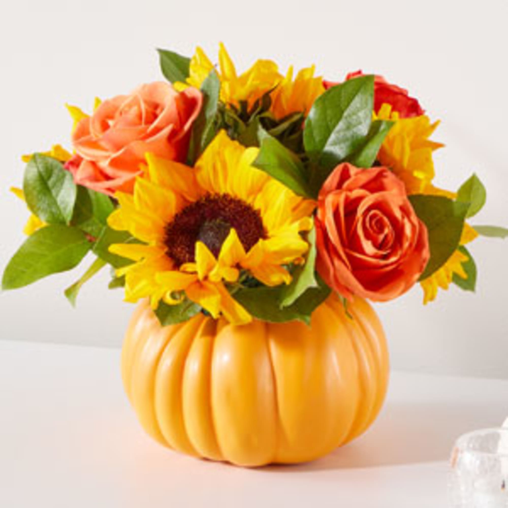 A beautiful bouquet plucked straight from the pumpkin patch.