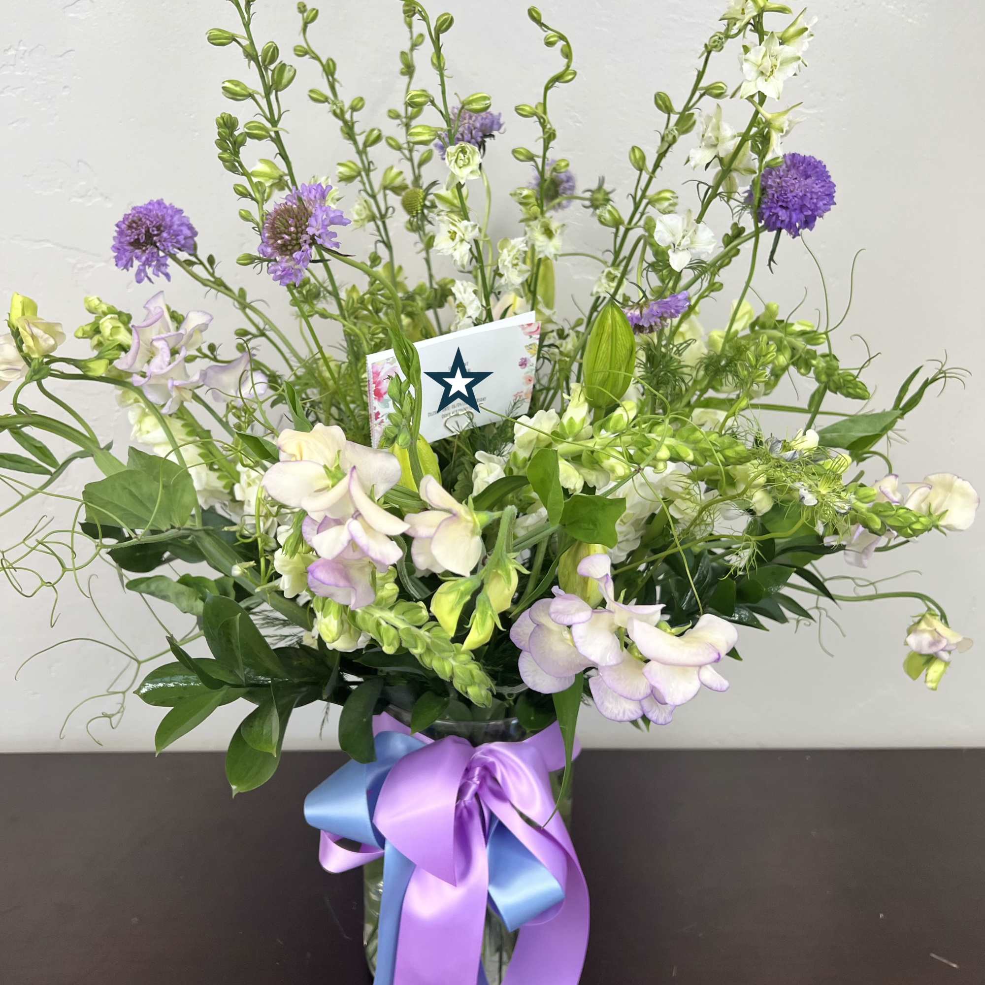 Our Designer&rsquo;s Choice arrangement is created with the freshest premium blooms currently