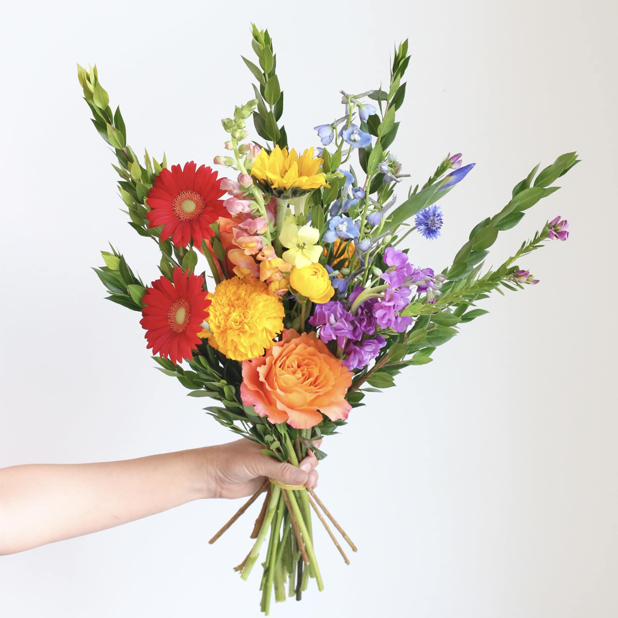 Blooming with Pride is a vibrant designer&rsquo;s choice bouquet featuring rainbow inspired, photo 2 of 2