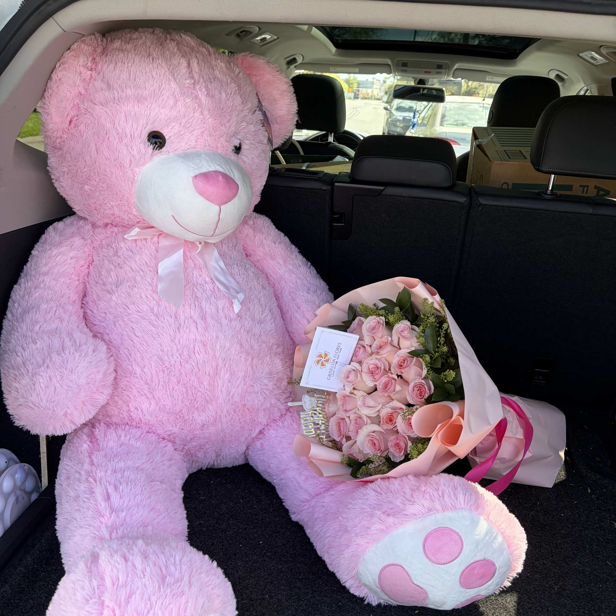 Regalo para quincea&ntilde;era rosas y peluche