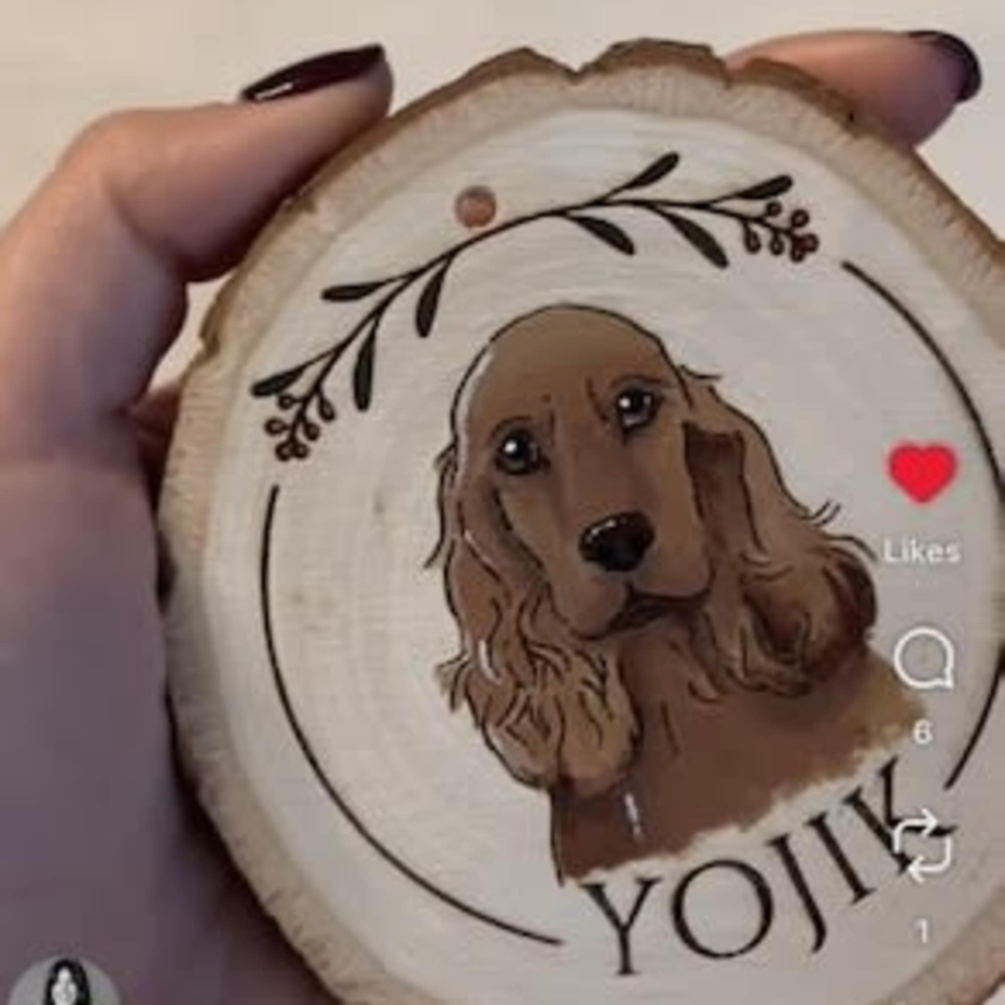 
Create a one-of-a-kind keepsake with this unfinished wooden ornament, perfect for crafting, photo 2 of 2
