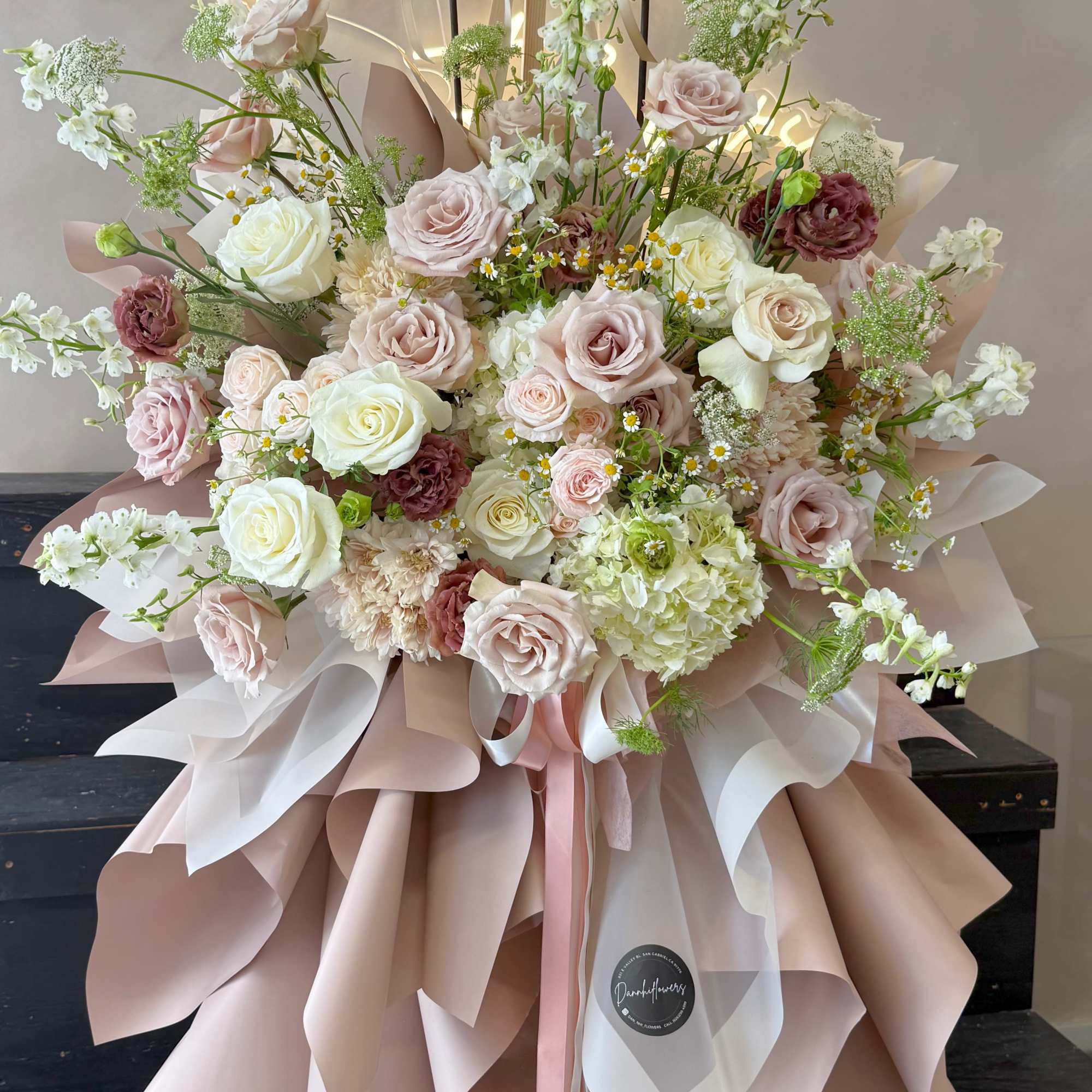 More blooms will be added to create a fuller, more luxurious design.