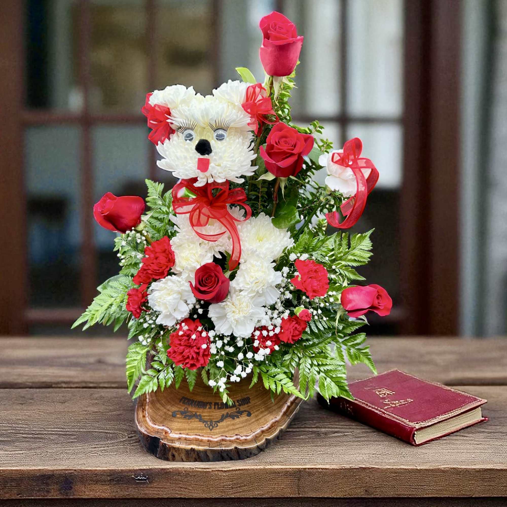 Brighten someone&rsquo;s day with this playful and cheerful floral design shaped like, photo 2 of 2