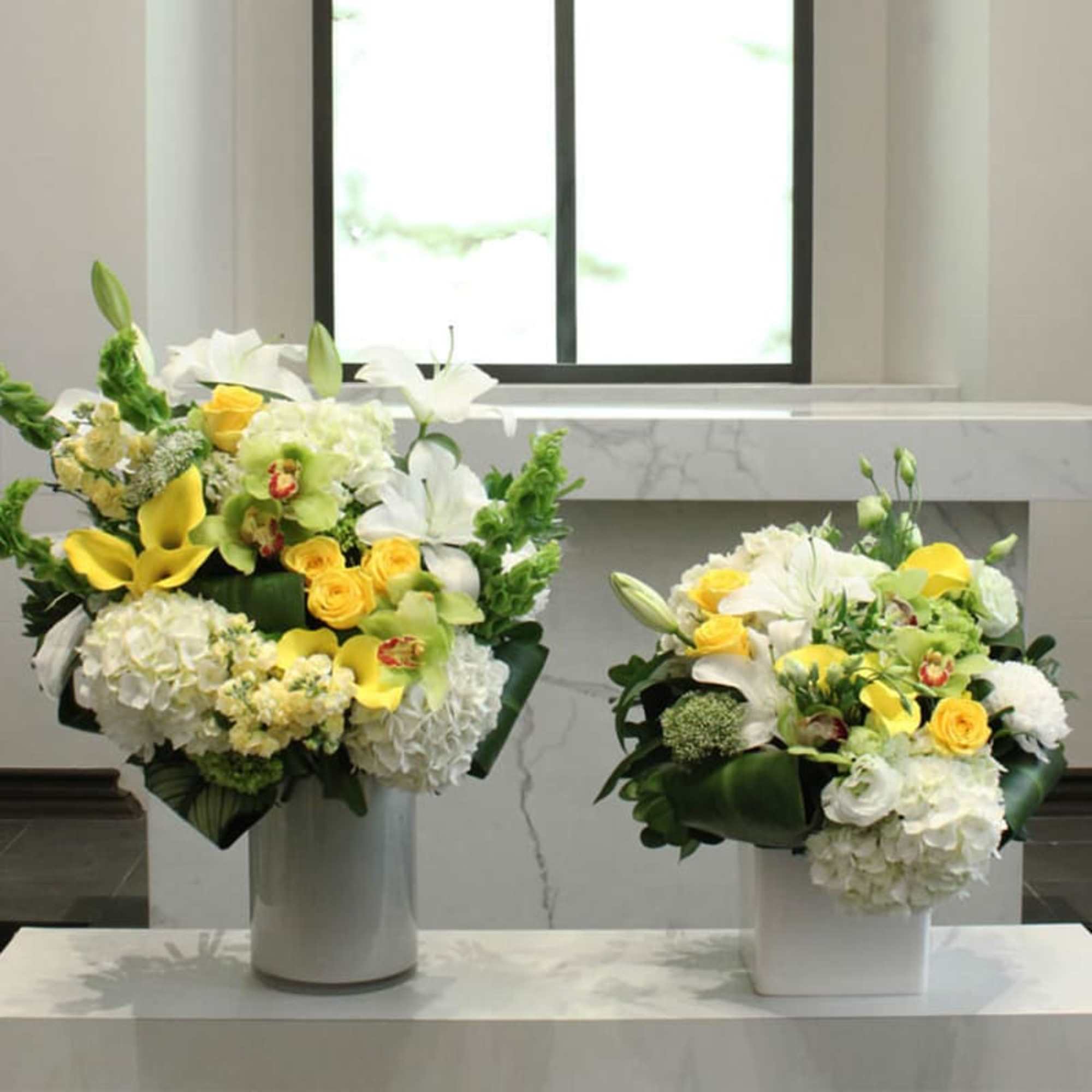 Send this flower arrangement for pure peace and caring and convey your, photo 2 of 2
