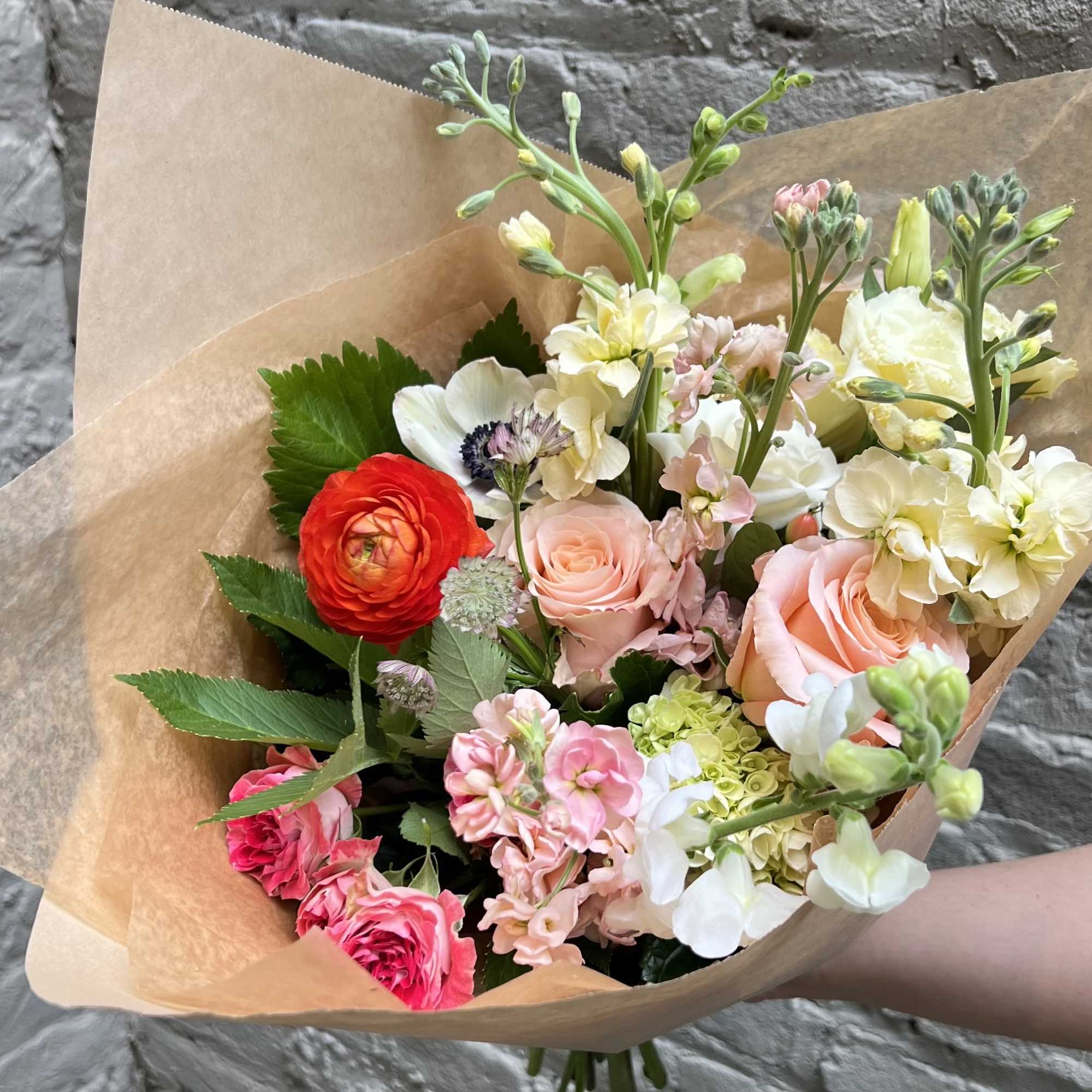 Already have a vase waiting to be filled?  Our hand-wrapped bouquets, photo 2 of 3