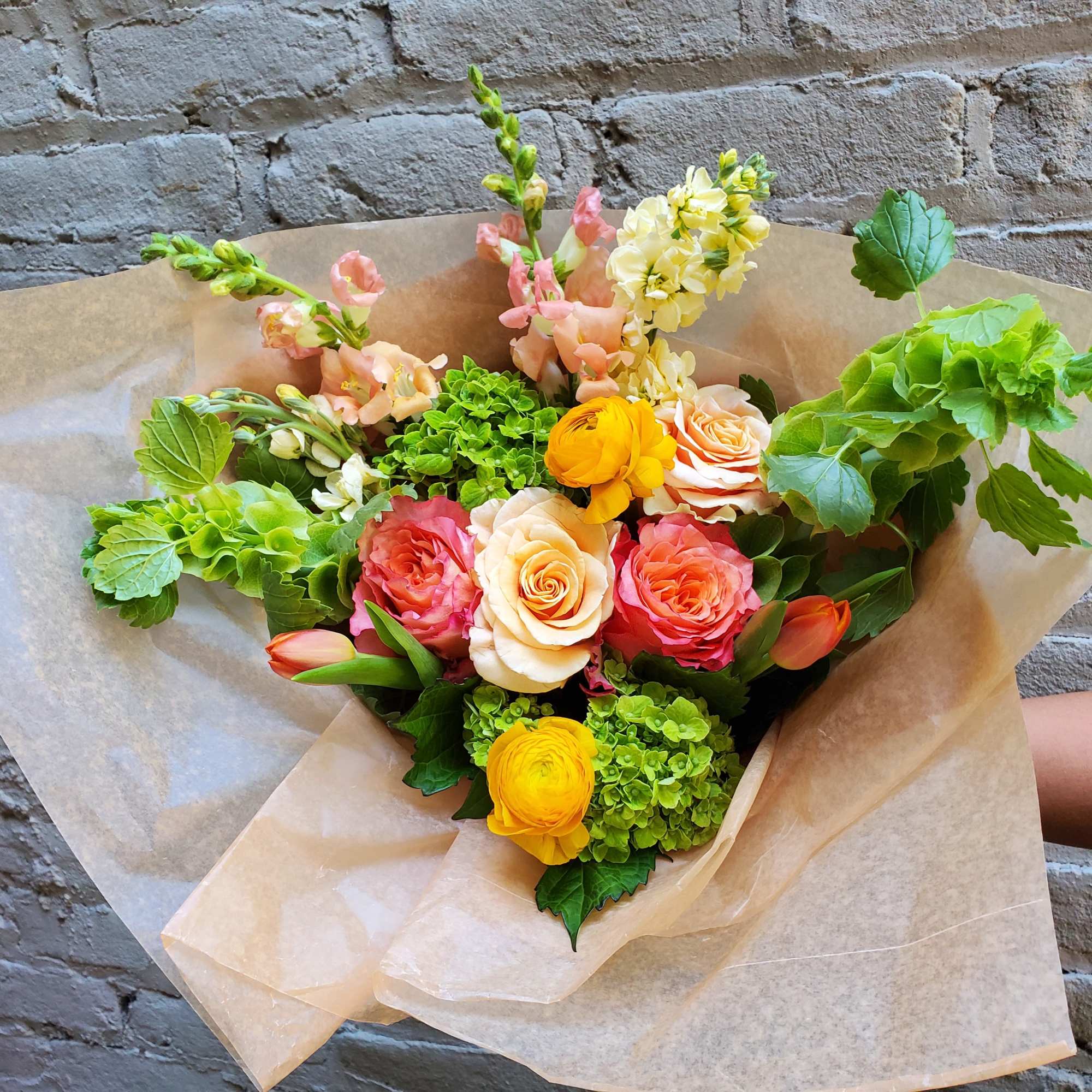 Already have a vase waiting to be filled?  Our hand-wrapped bouquets, photo 3 of 3