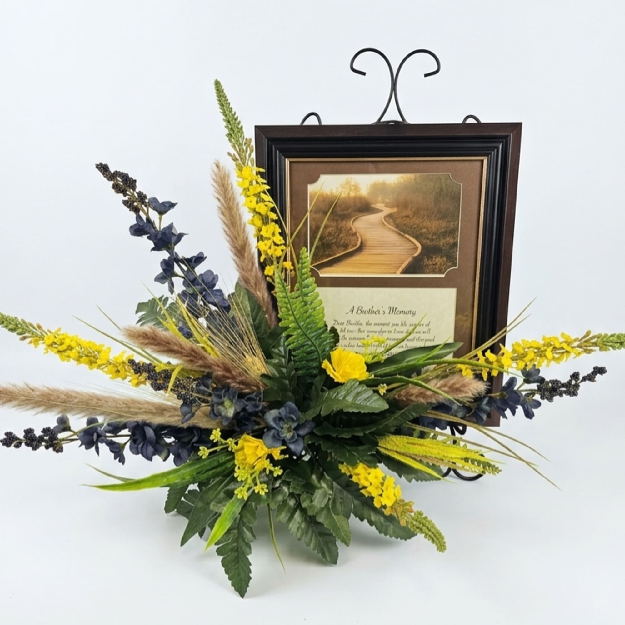 A Brother's Memory Framed Print with Silk Flowers is a wonderful gift