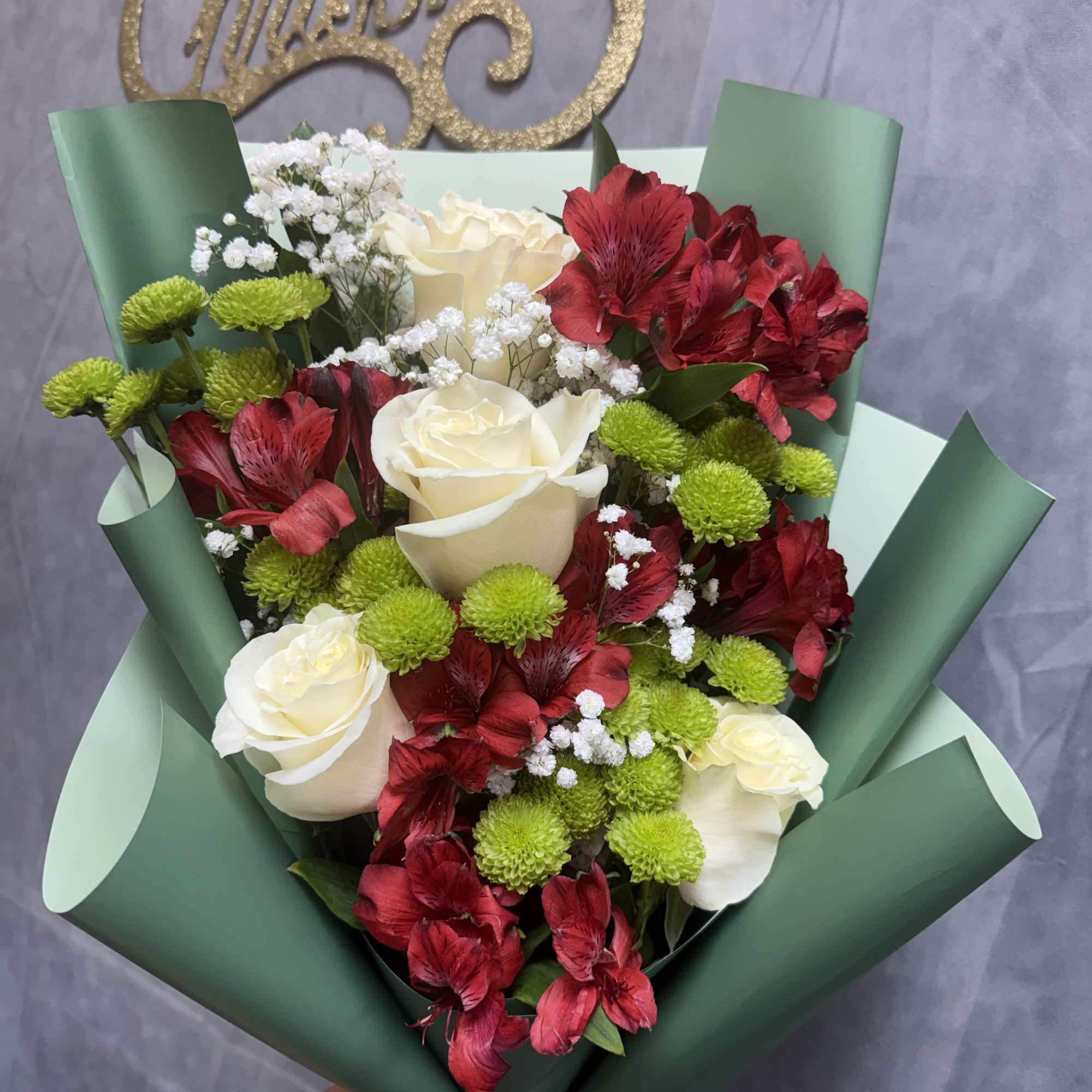 A festive blend of classic elegance and seasonal cheer, featuring rich red
