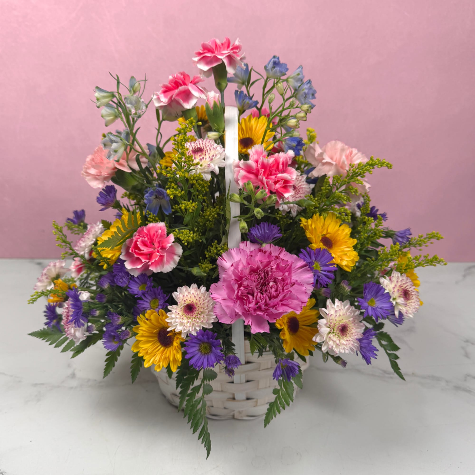 Our Celebrating You Basket is a joyful floral arrangement, a great choice, photo 2 of 3