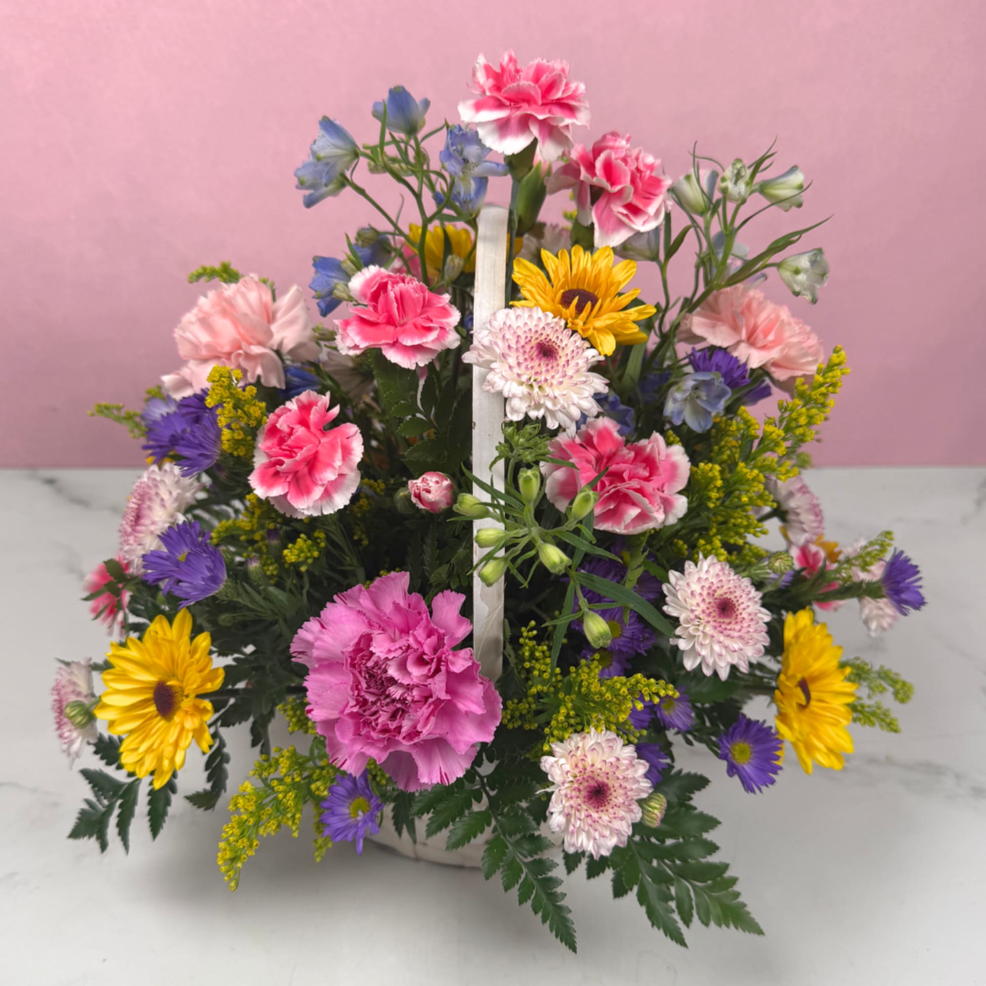 Our Celebrating You Basket is a joyful floral arrangement, a great choice, photo 3 of 3