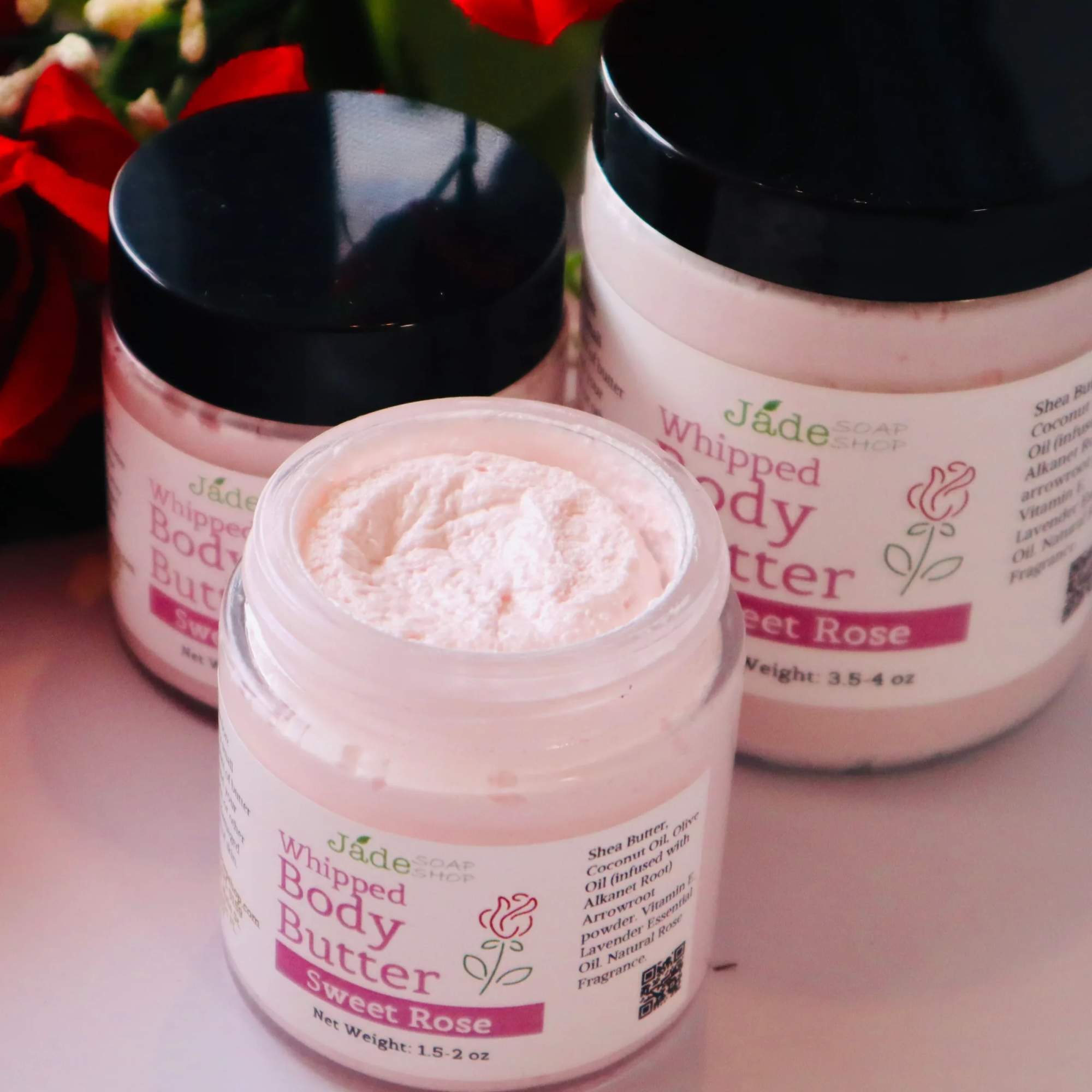 Whipped Body Butter - Sweet Rose

(net. weight is 3.5 oz.)
A light, fluffy