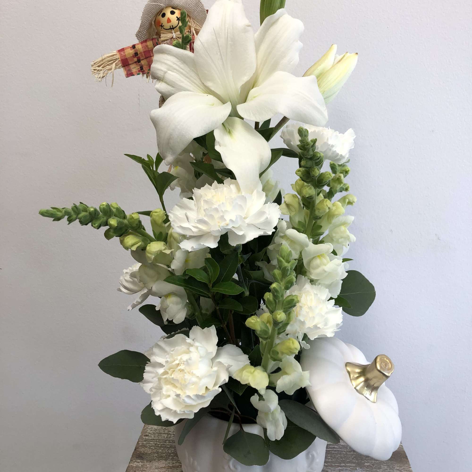 Ceramic white pumpkin 