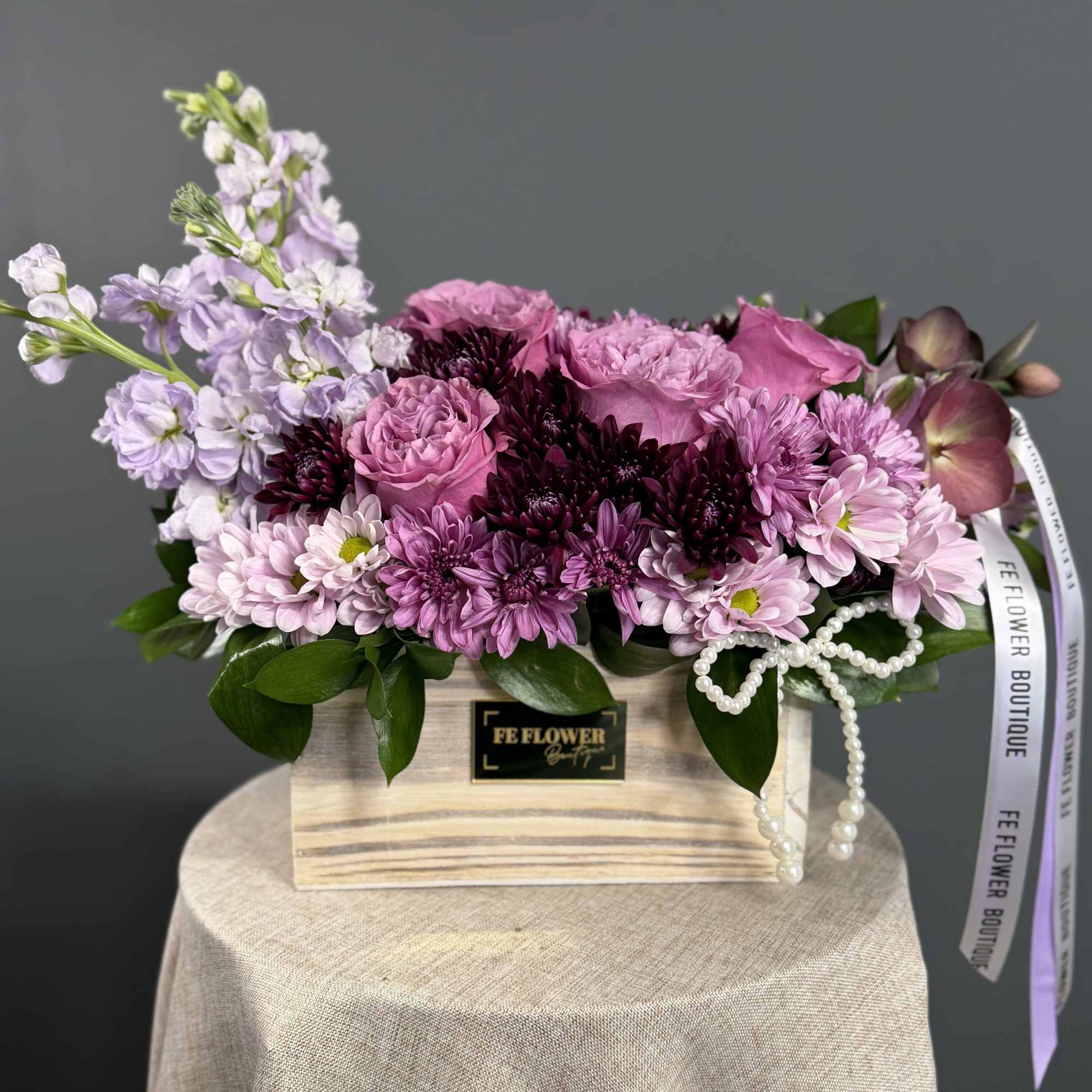 Lavender Fields is a mesmerizing floral arrangement that embodies the serene beauty
