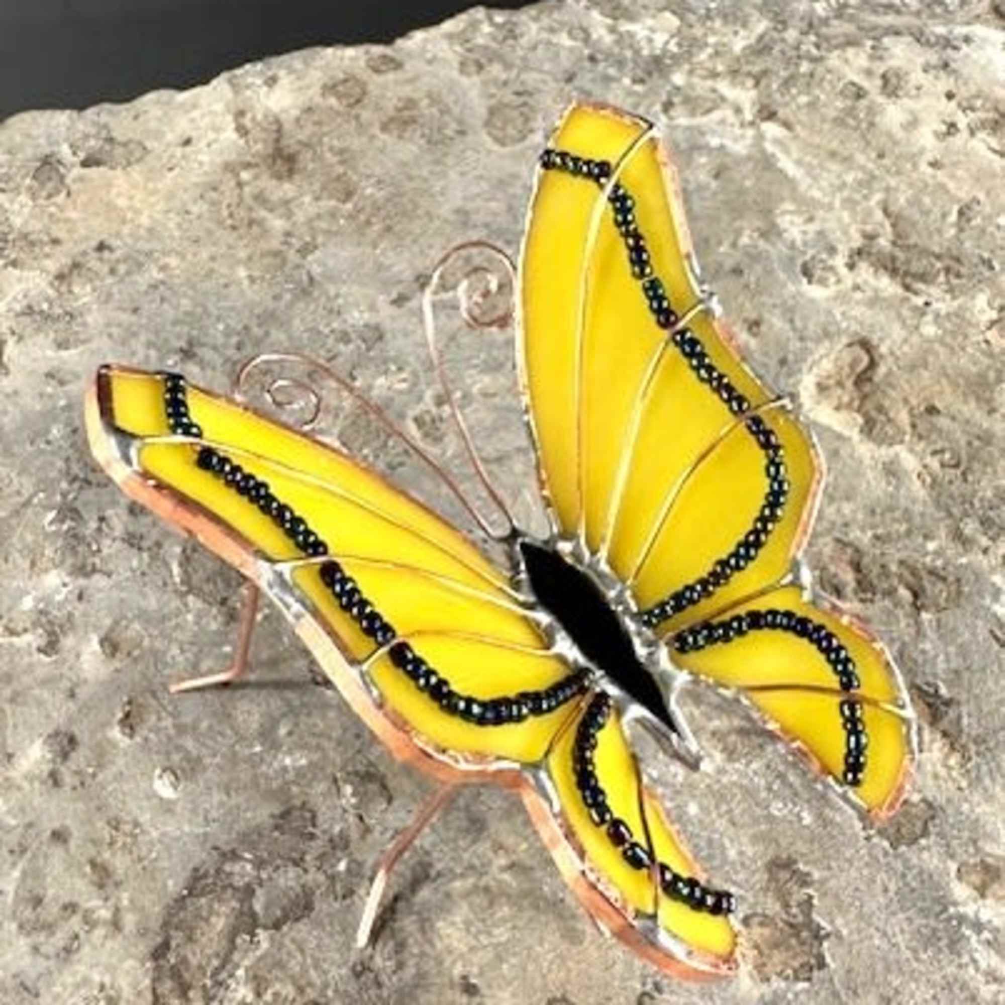 A bright yellow stained-glass butterfly catches the eye first - perfect as, photo 4 of 4
