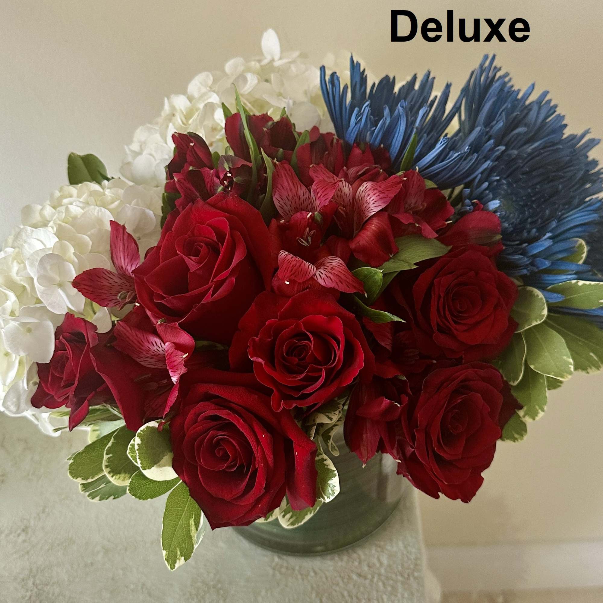 The symbolized colors of the United States for Citizenship. Red, White and, photo 2 of 3