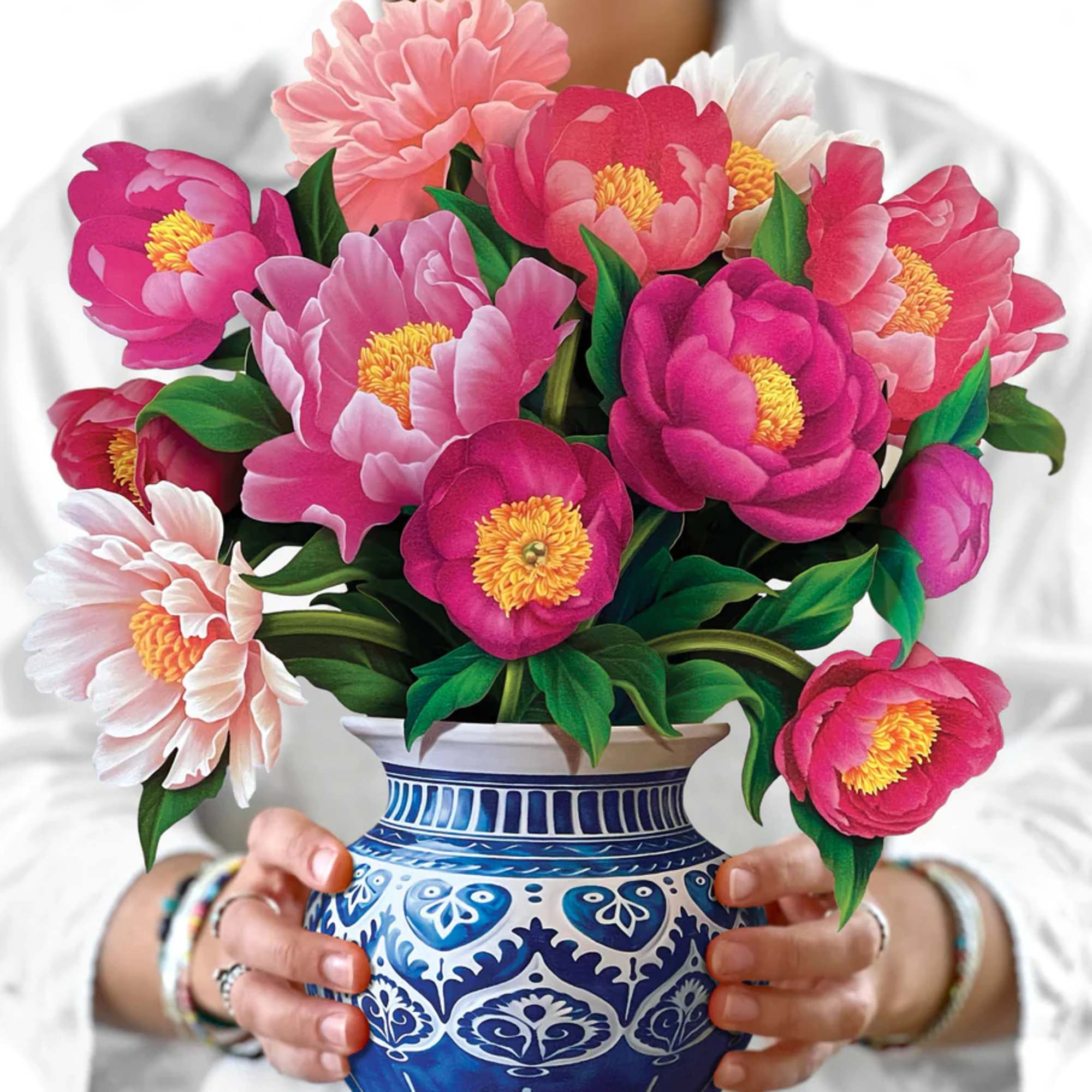 Stunning paper floral bouquet pops open and brings color to any room., photo 3 of 3