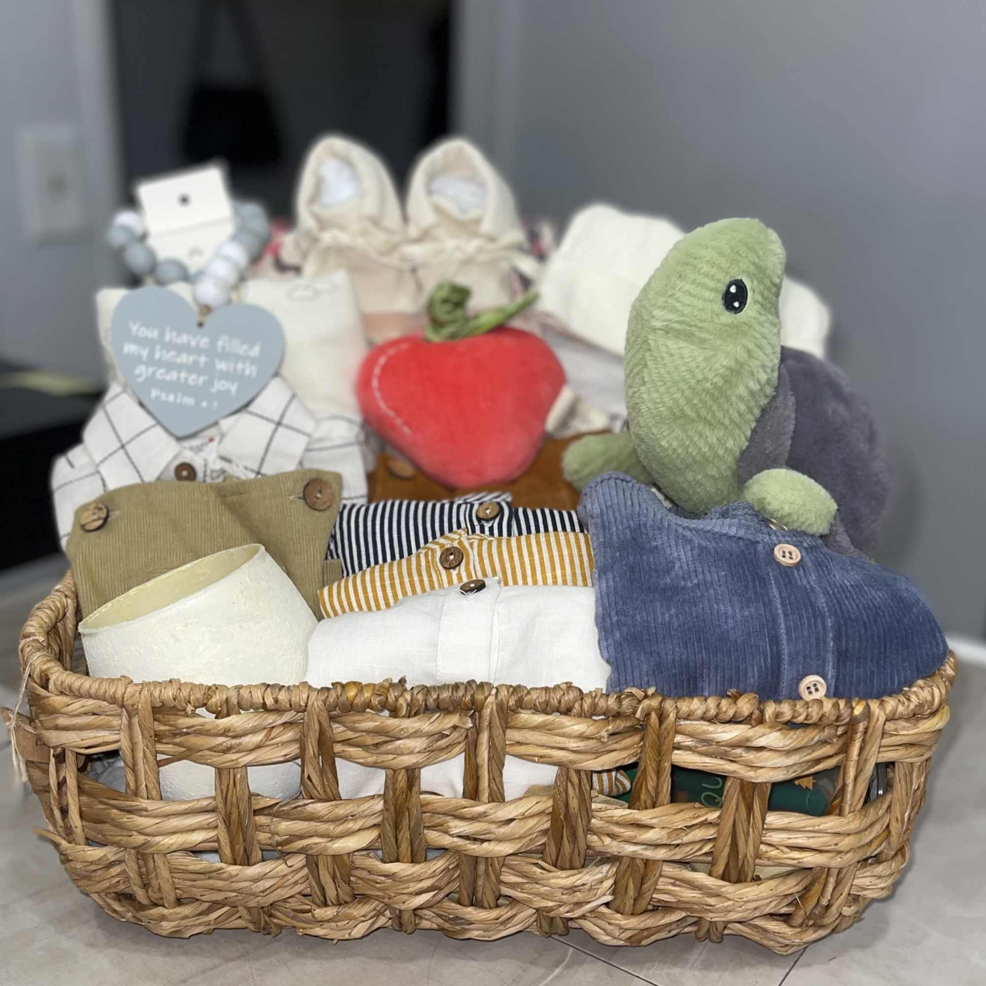 Soft neutrals washed with navy, mint and pastel accents make this baby, photo 2 of 3