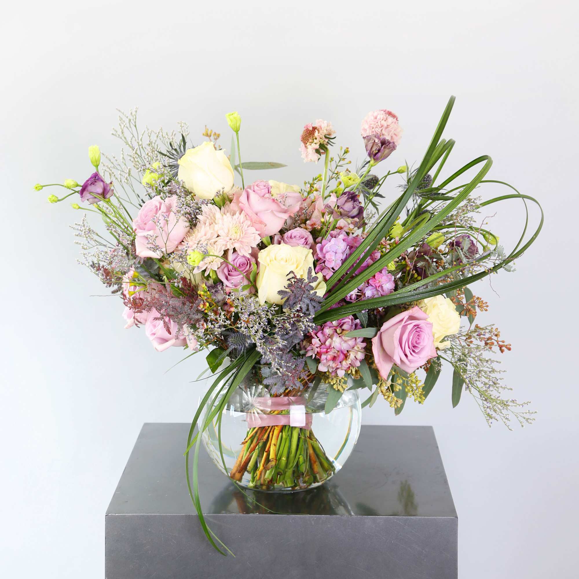 A romantic Lavender and Ivory fragrant garden rose with seasonal bloom with, photo 3 of 4