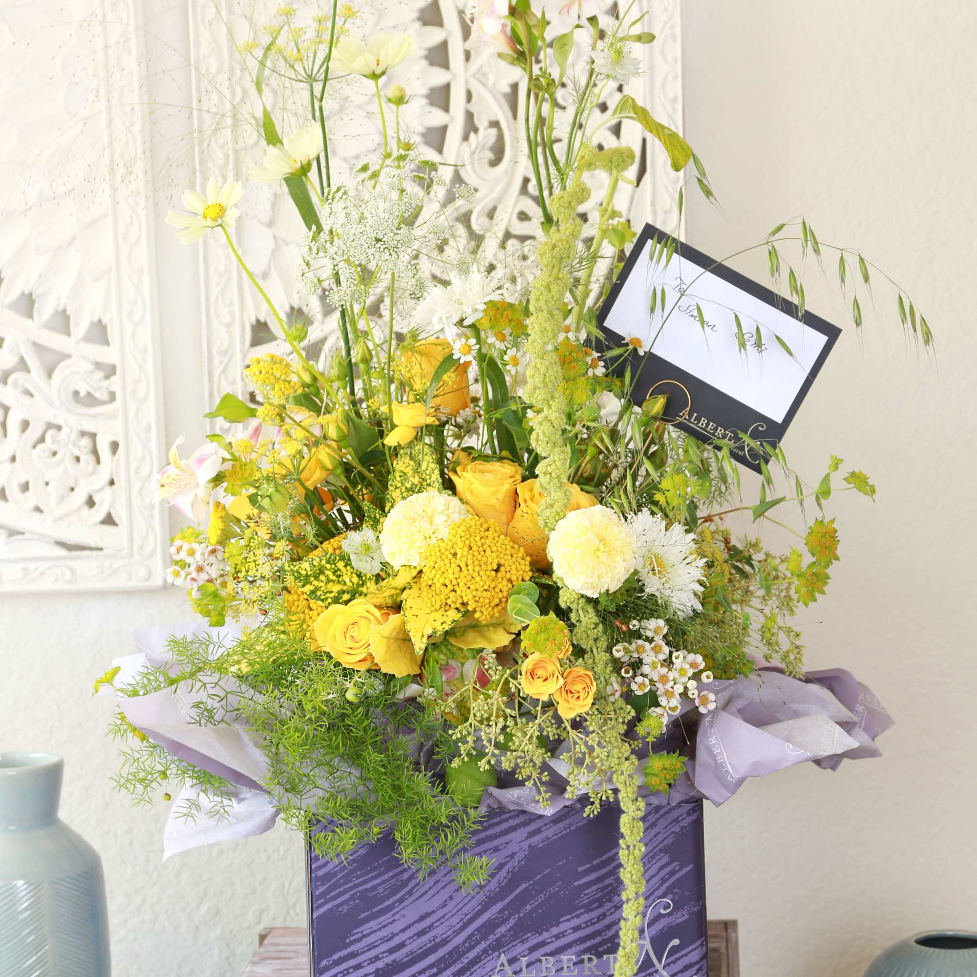 Bring sunshine indoors with Golden Meadow, a wild, airy floral arrangement bursting, photo 2 of 3