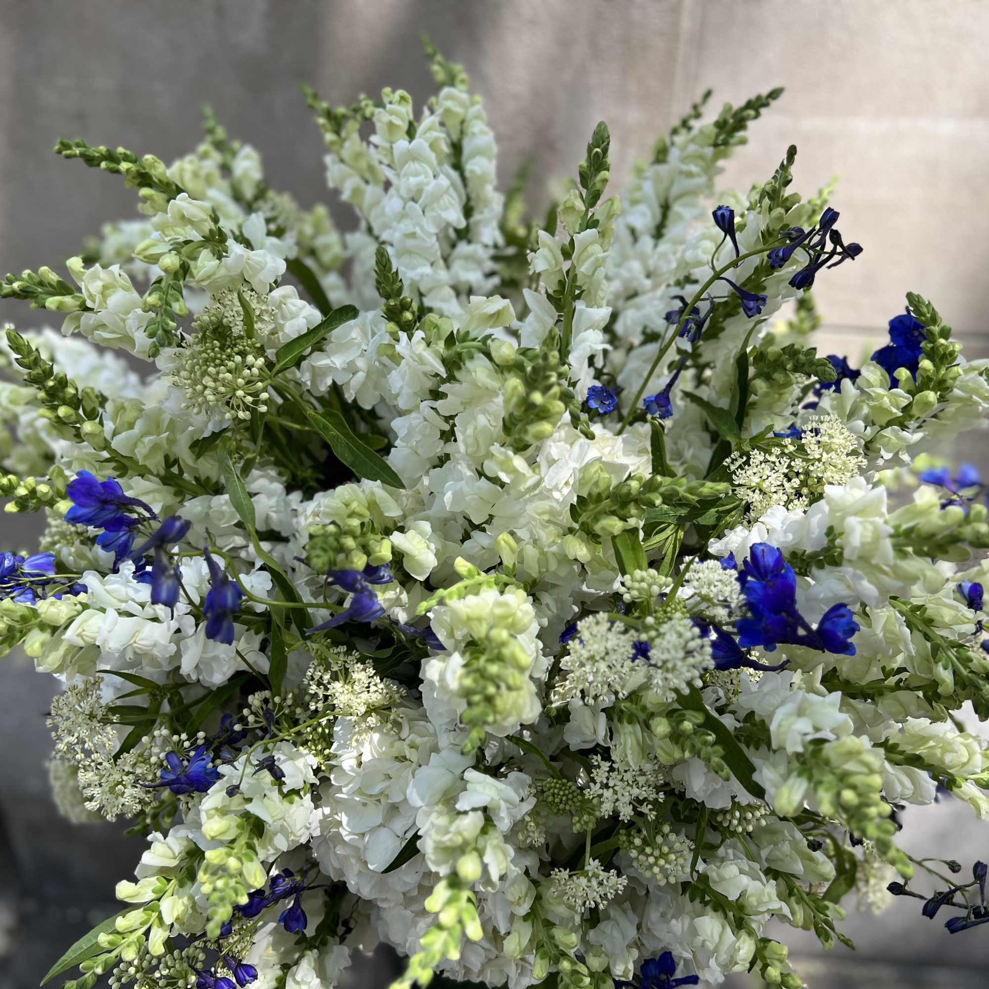 For the service: Features a lush assortment of primarily white color flowers, photo 7 of 7