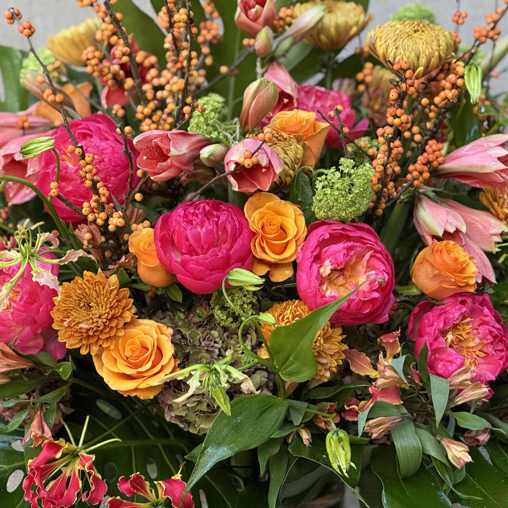 For the discerning connoisseur, this extravagant, seasonal assortment of coral charm peonies, photo 2 of 6