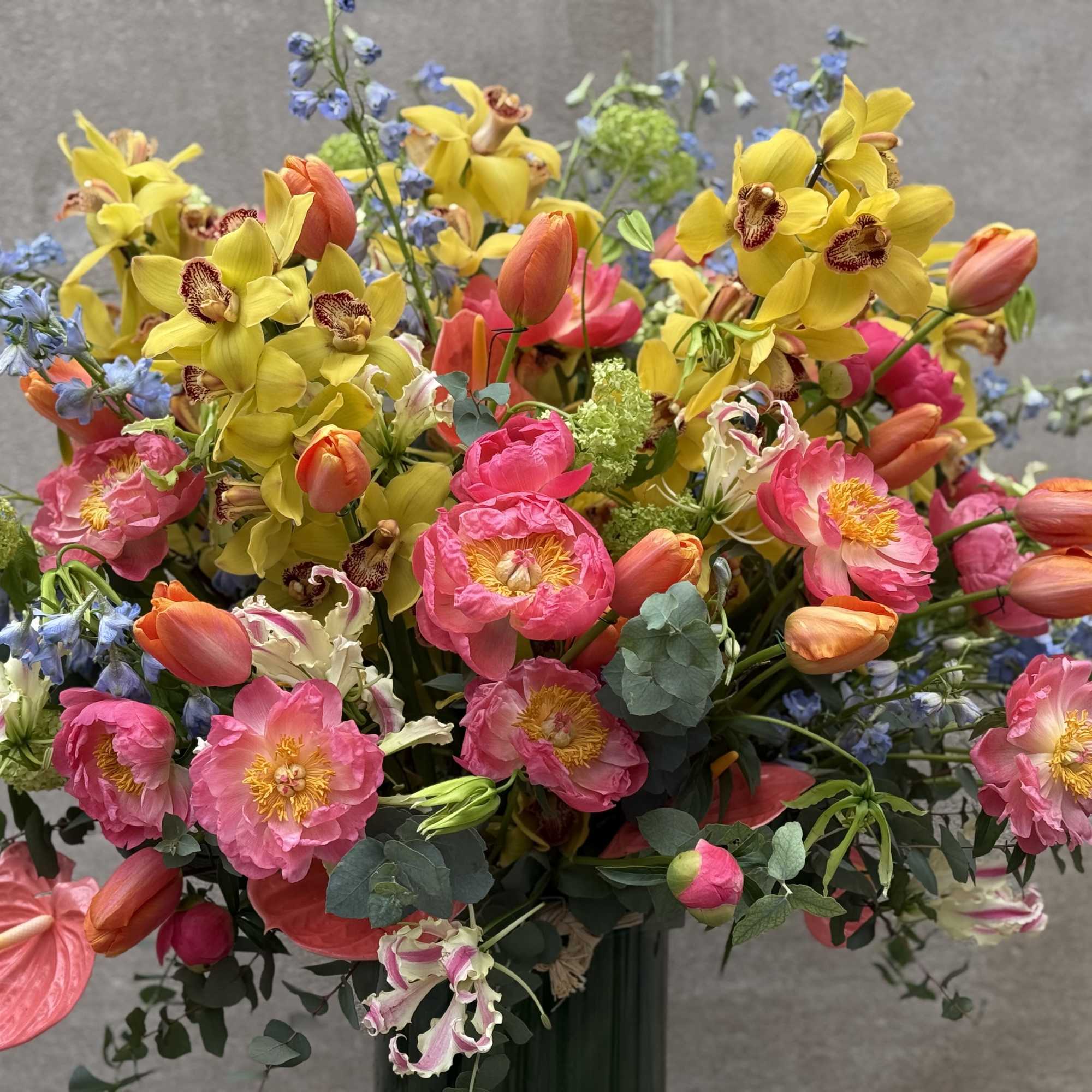 Flowers by Philp proudly presents this stunning and abundant composition featuring coral, photo 2 of 6
