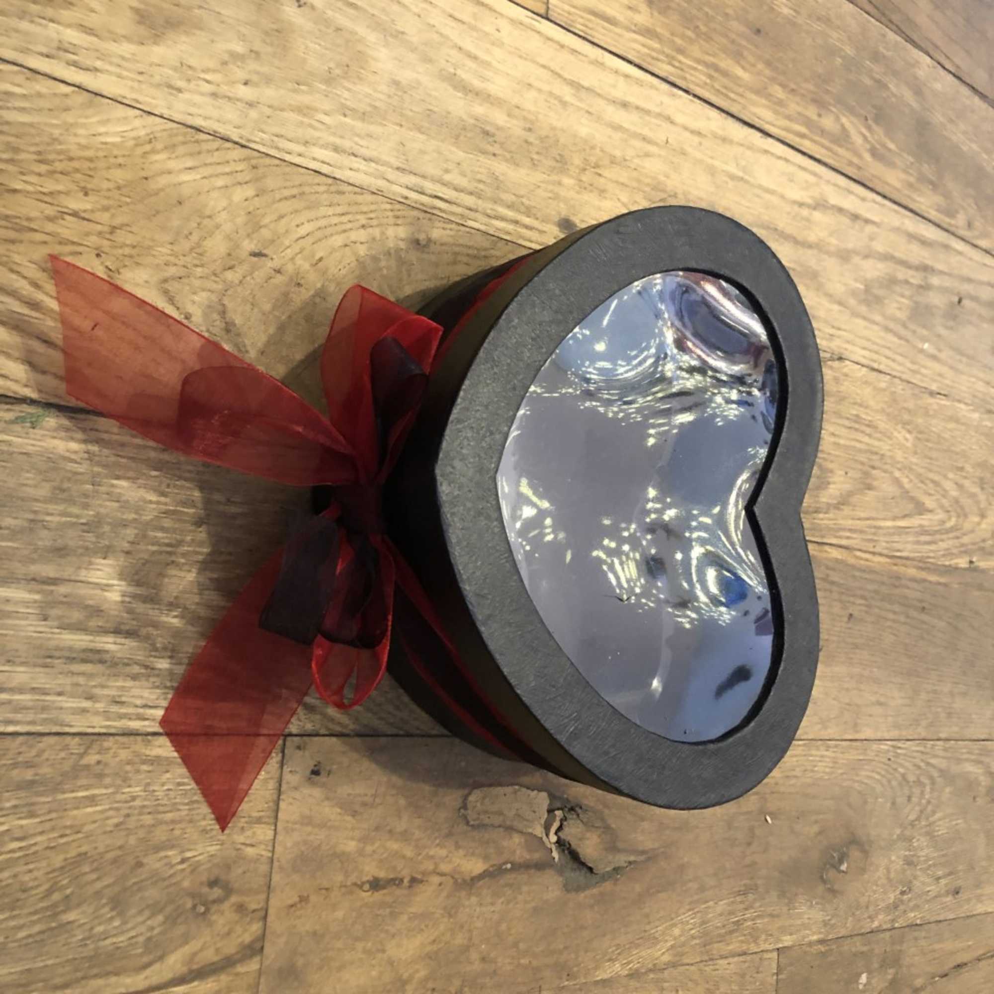 Red Roses in a Black Heart Shape Box. If Red is not, photo 3 of 3