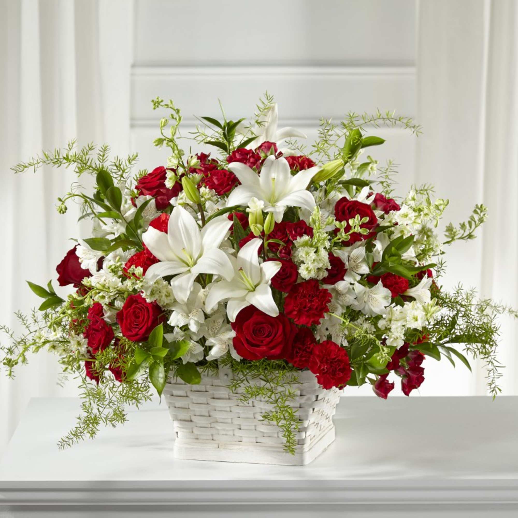 The strong combination of red and white offers strength and respect to