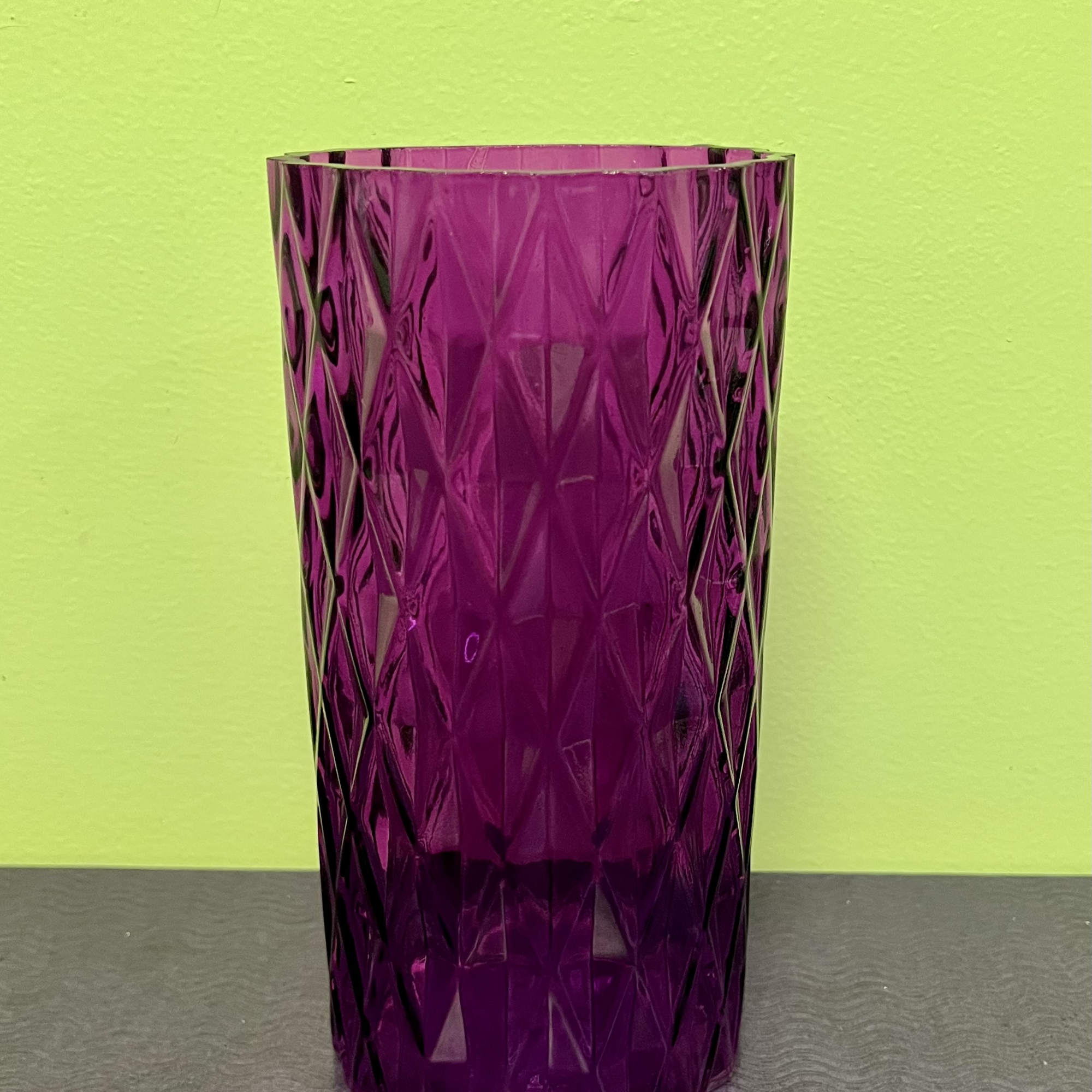 This gorgeous purple vase has a unique design that will go perfect, photo 2 of 2