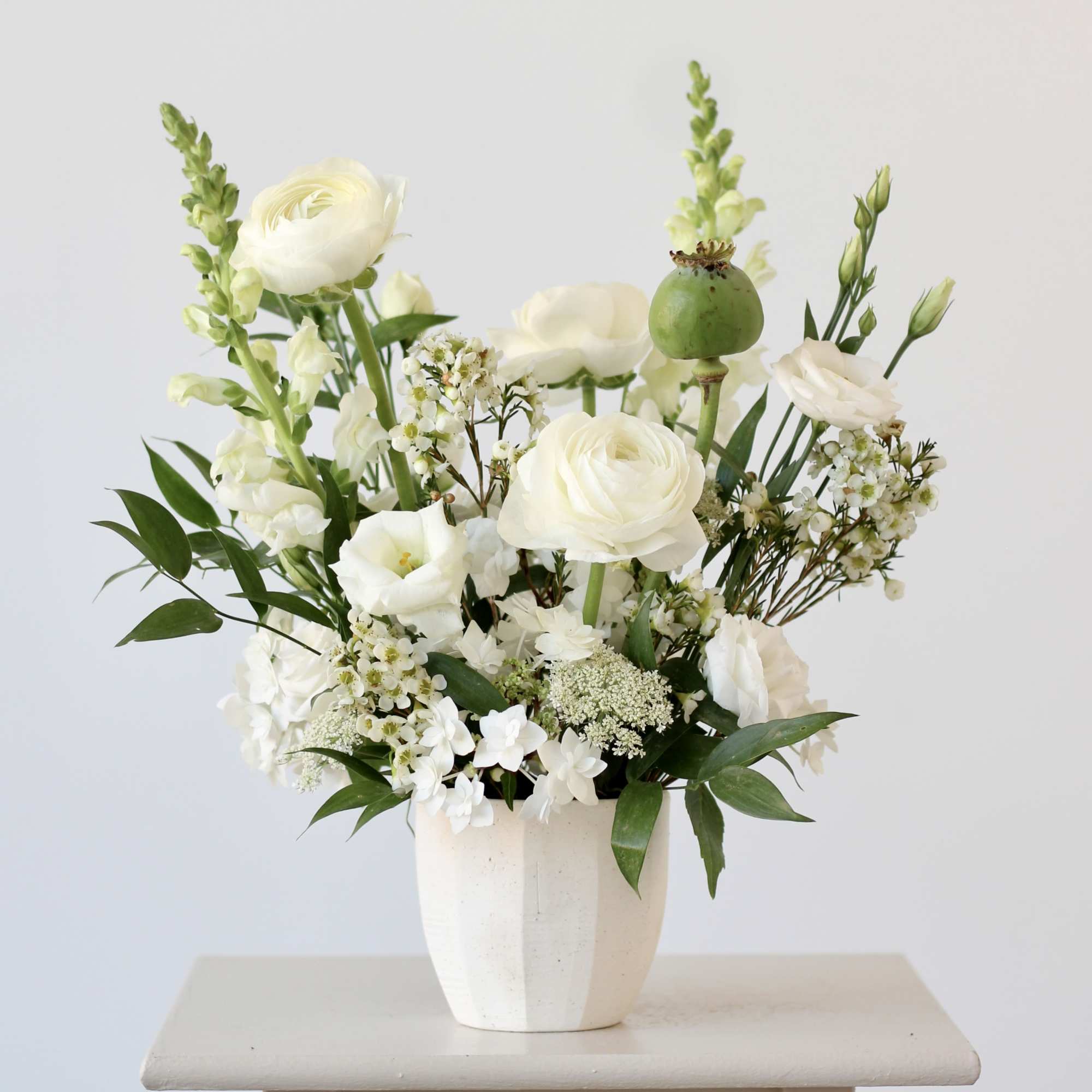 Welcome the effortless elegance and timeless beauty of our Modern Neutral Arrangement., photo 2 of 3