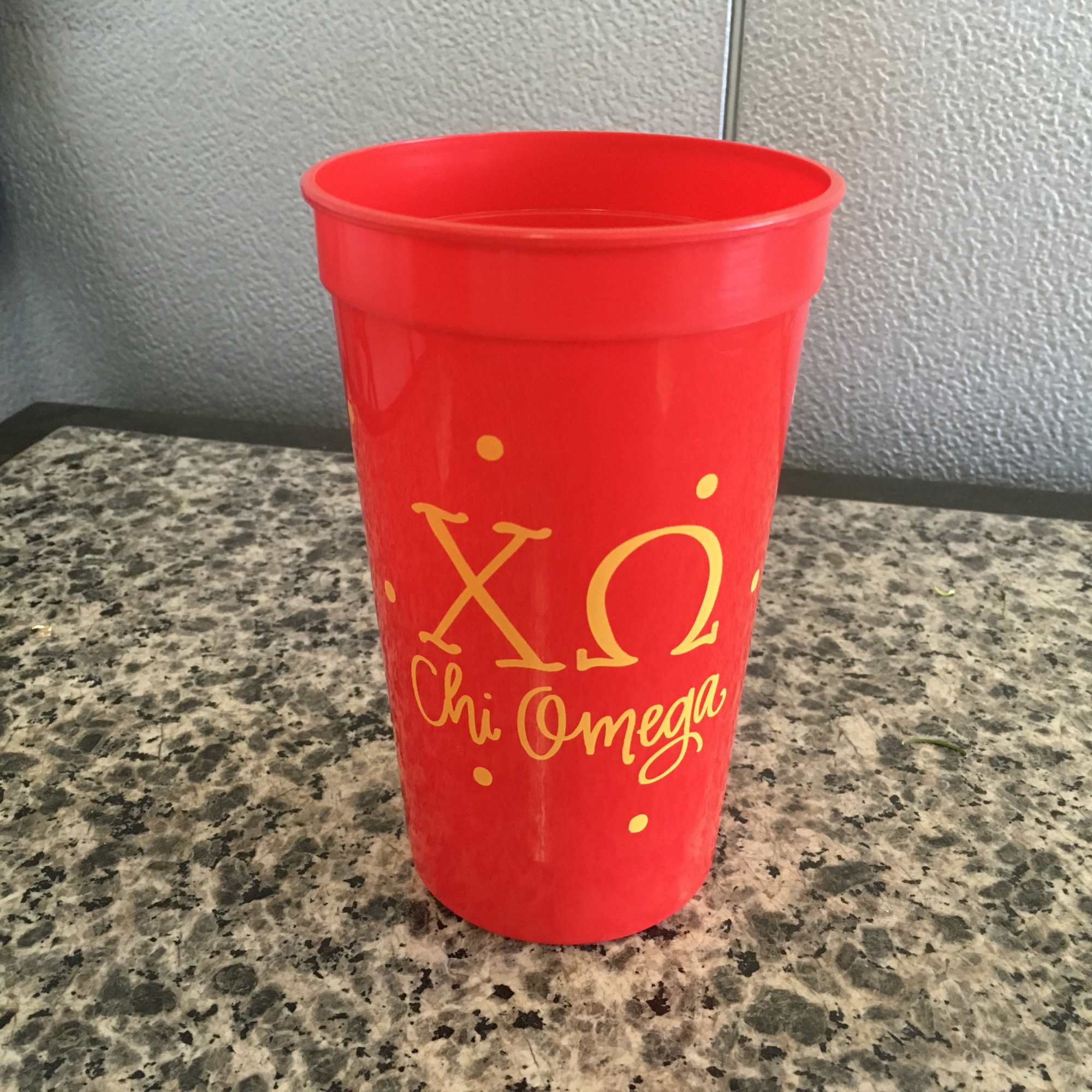 As shown in Chi Omega sorority cup, photo 2 of 2