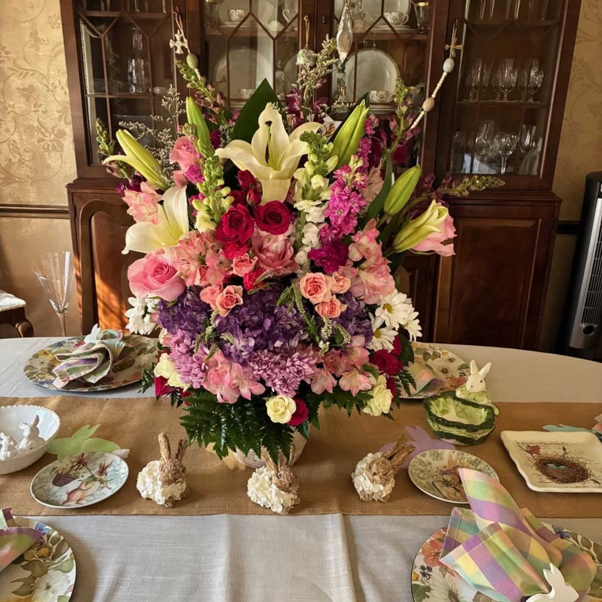 Created with purple,mauve and pink blooms , winnie is the one for, photo 2 of 2
