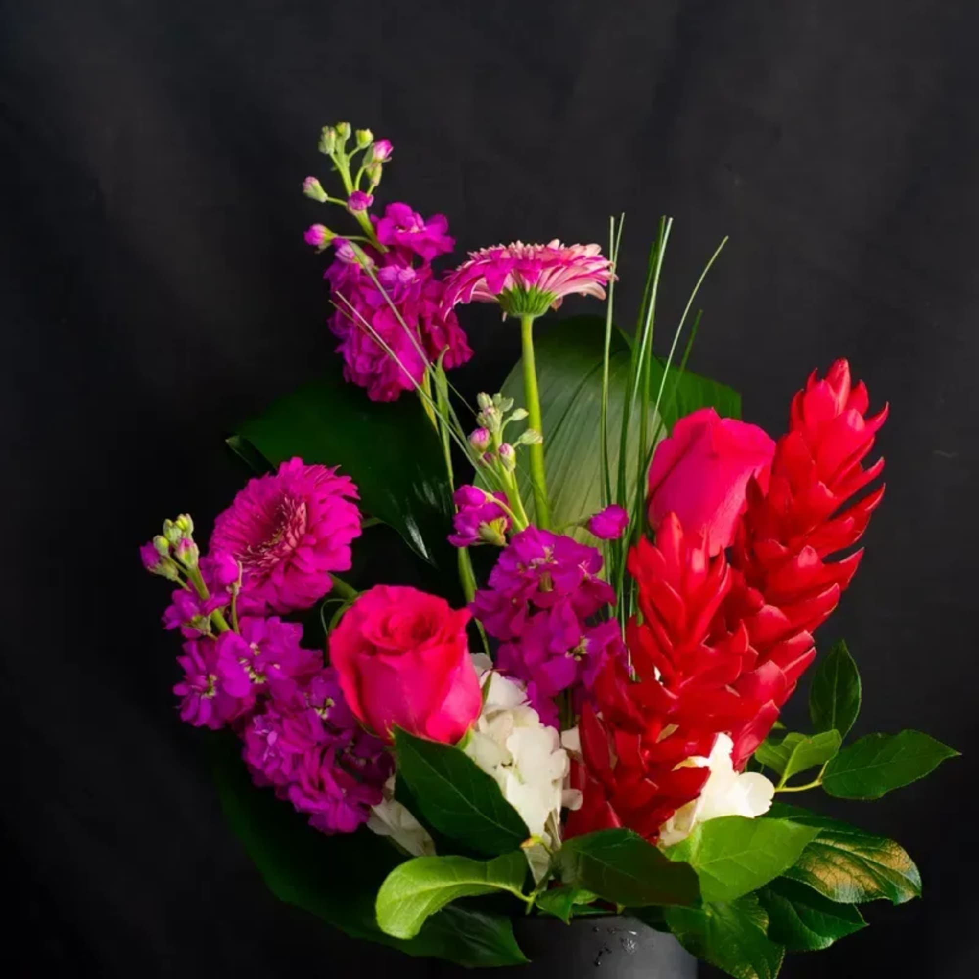 Sleek and sophisticated, Romance Reimagined is a modern Valentine&rsquo;s arrangement designed in, photo 2 of 2