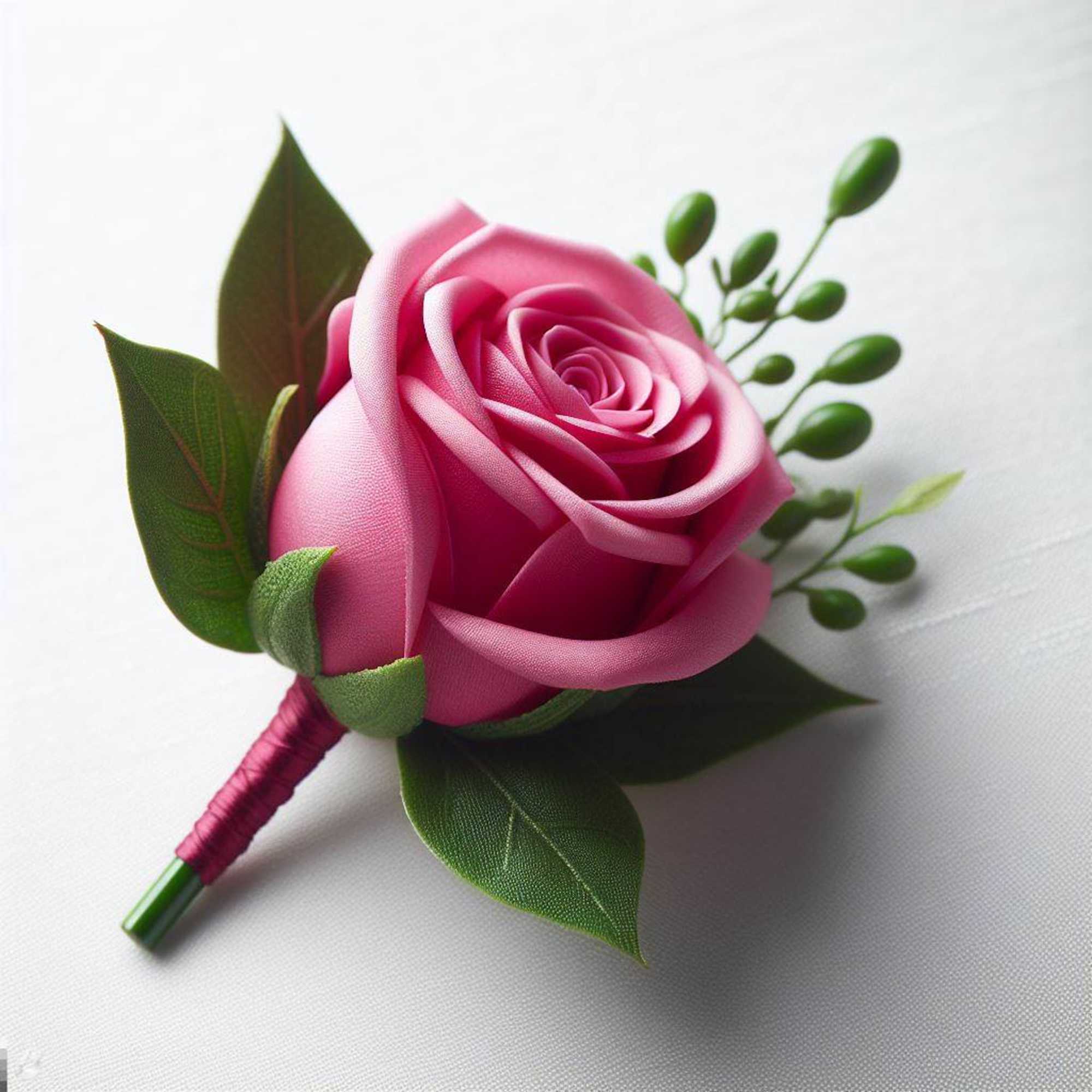 Indulge in the vibrant elegance of our Hot Pink Wrist Corsage and, photo 2 of 2