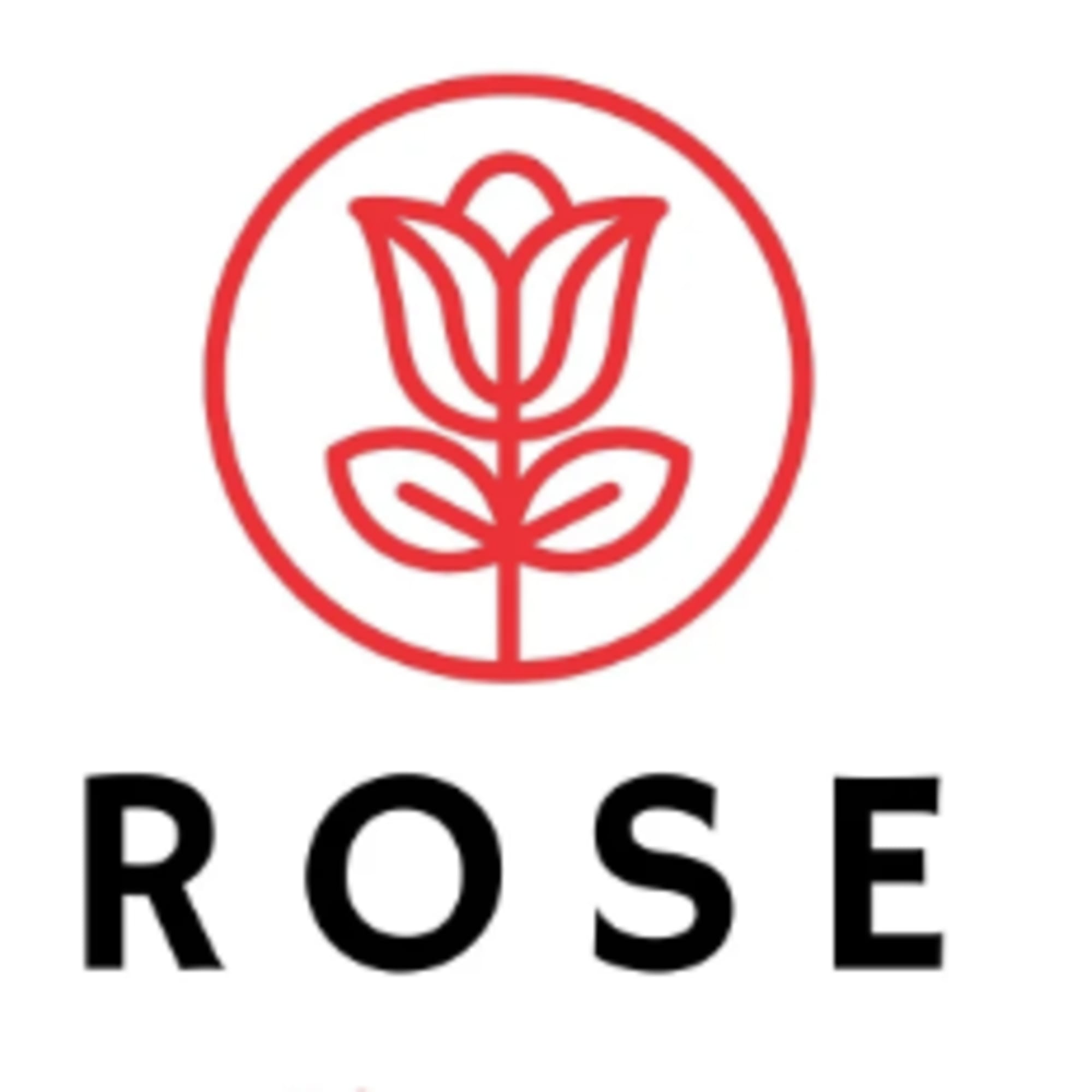 Rose Nature logo with a red flower icon and black text