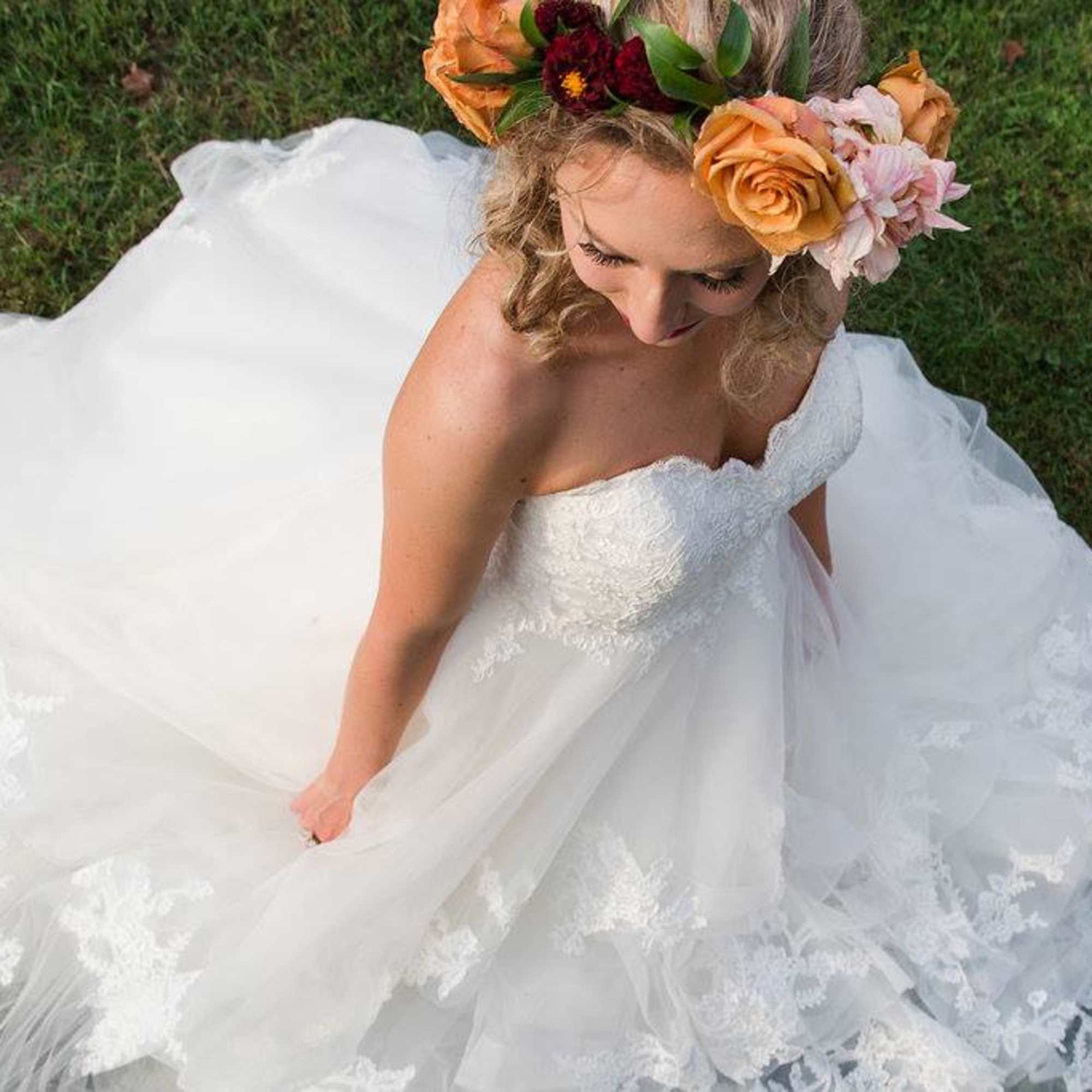 We are excited to offer custom floral head wreaths! Made to order, photo 2 of 2