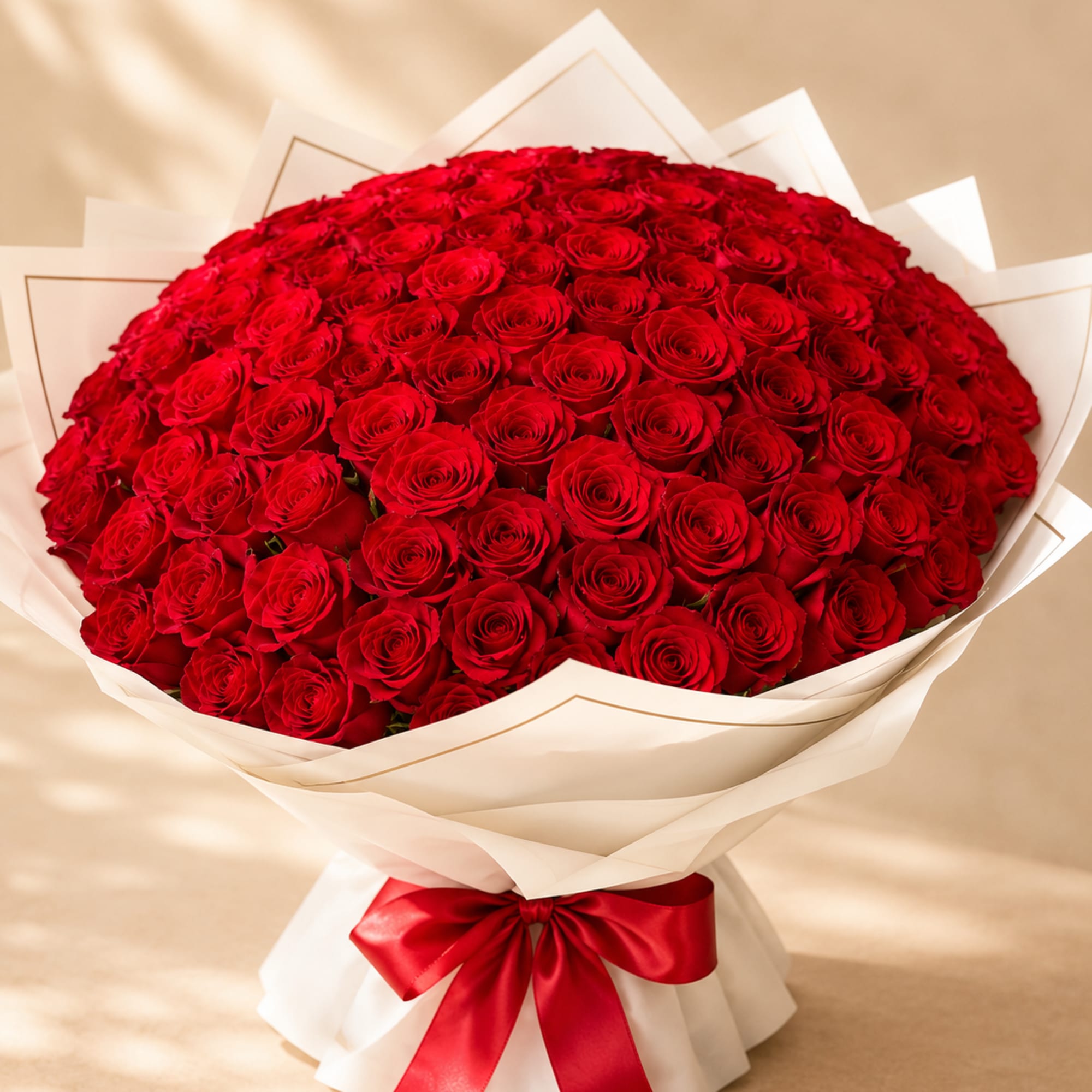 A playful, full-bodied rose bouquet designed to make someone feel cherished and