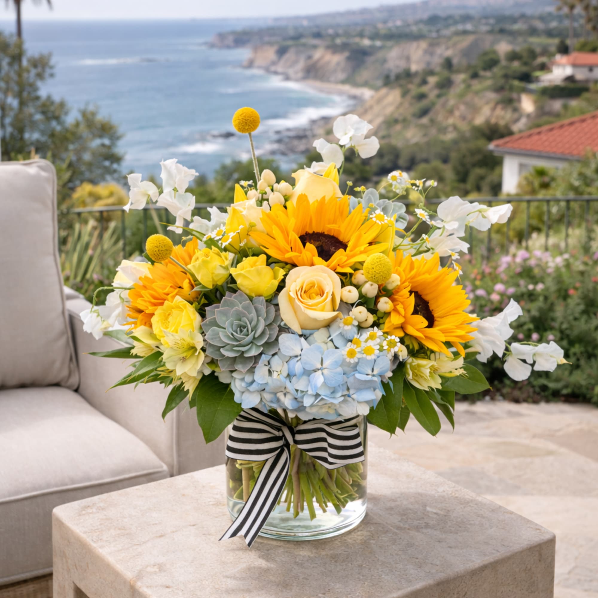Inspired by the golden light and coastal beauty of Palos Verdes, Sunshine