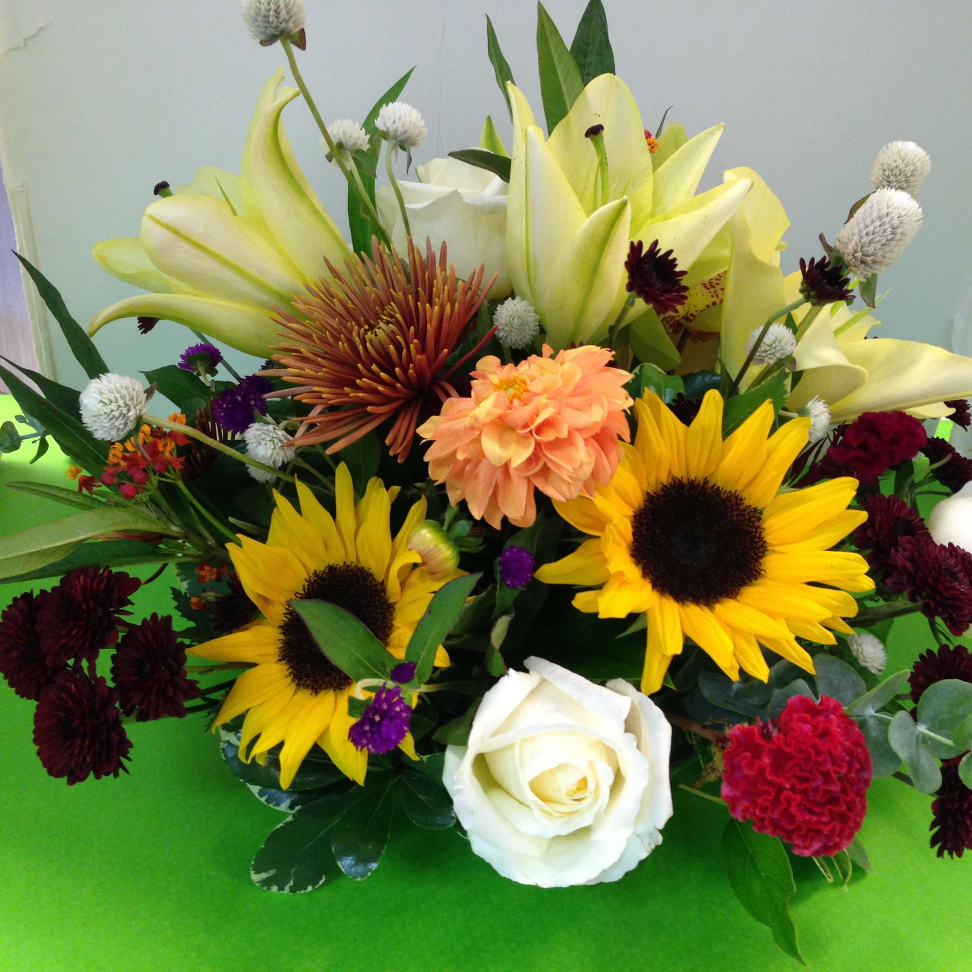  ----  Sunflower, Roses, LiliesCarnations, photo 3 of 4