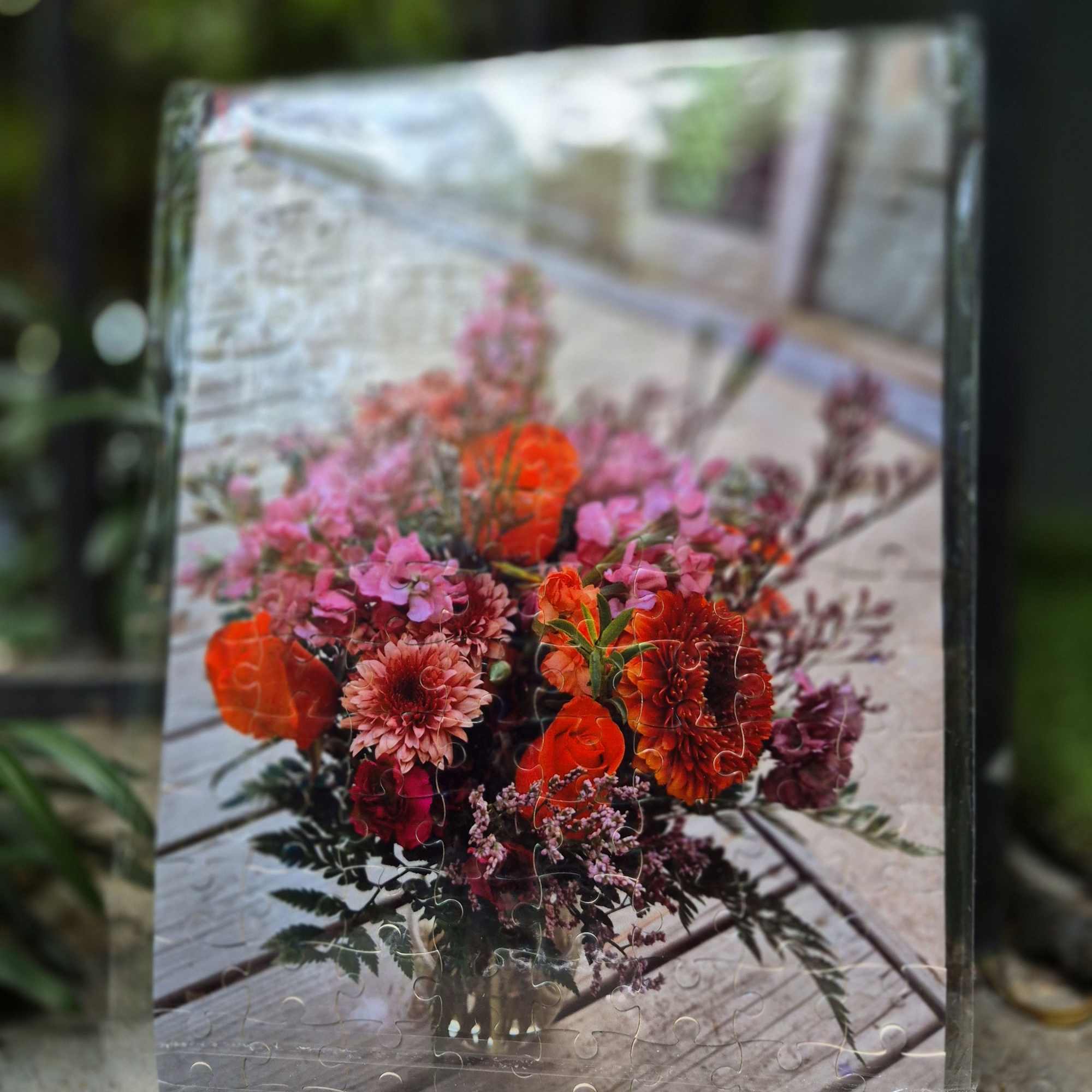 A perfect puzzle keepsake that blooms again and again. 