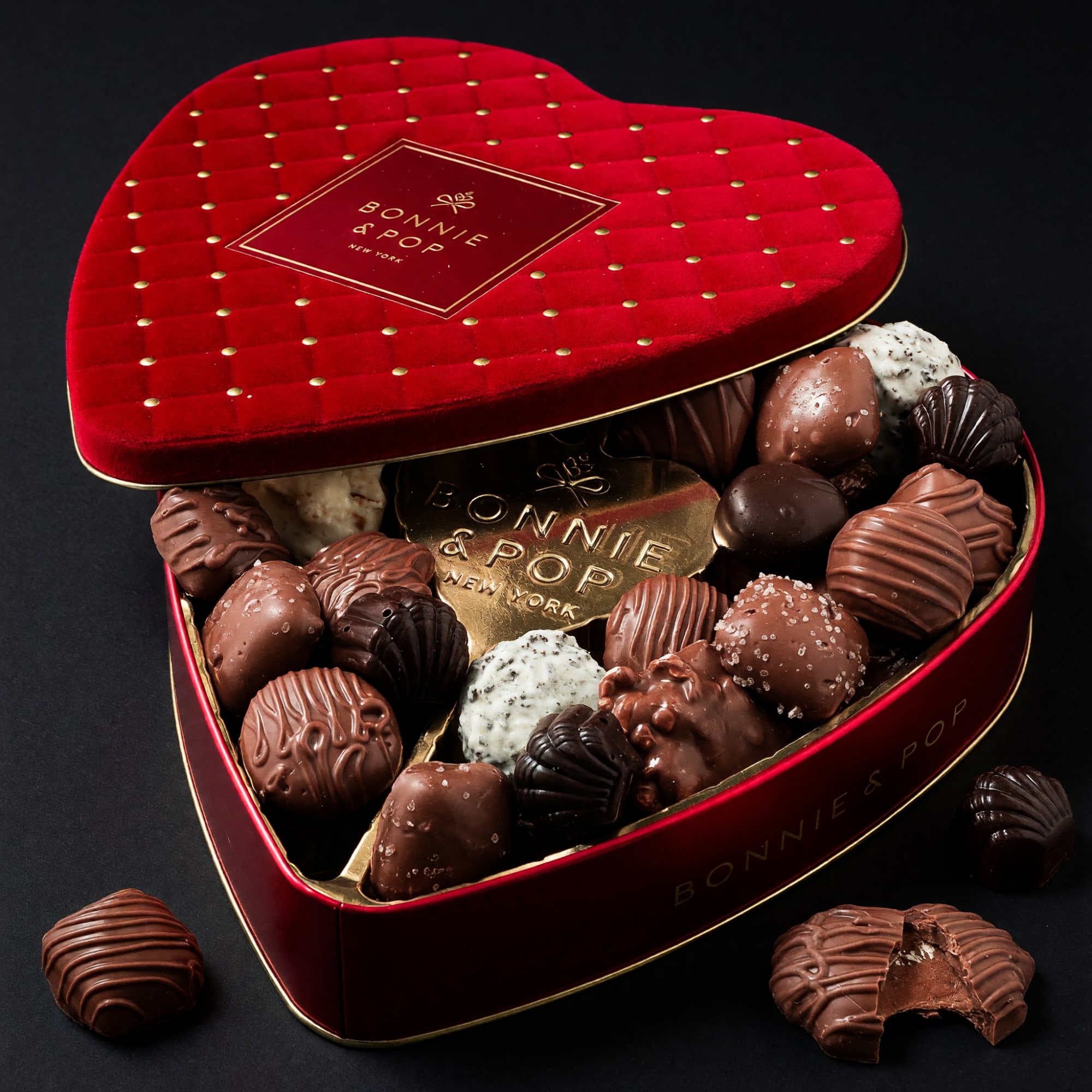 A symbol of love and indulgence, this Bonnie &amp; Pop heart-shaped tin&mdash;curated, photo 2 of 2
