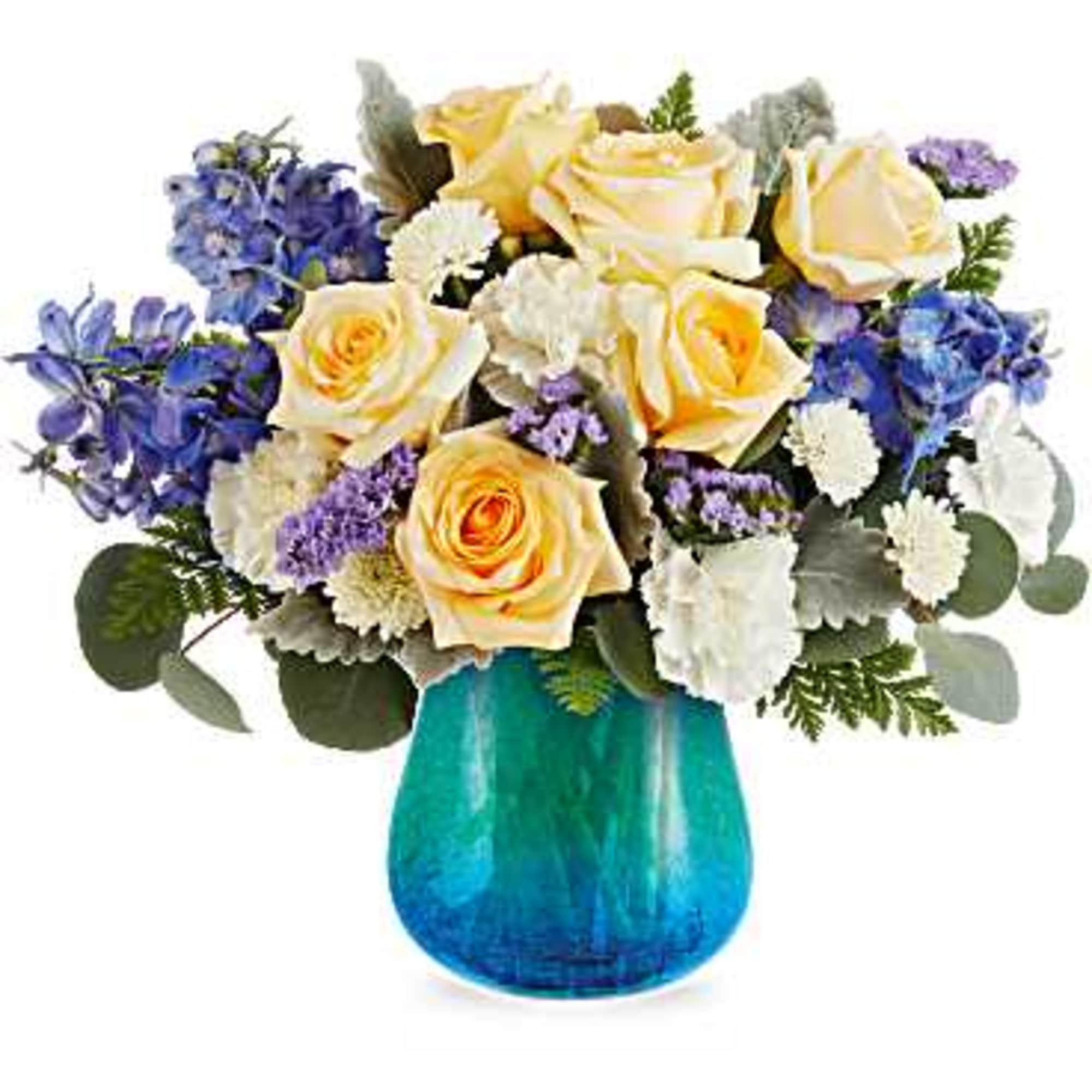 As bright and refreshing as a seaside breeze, the Golden Coast Bouquet
