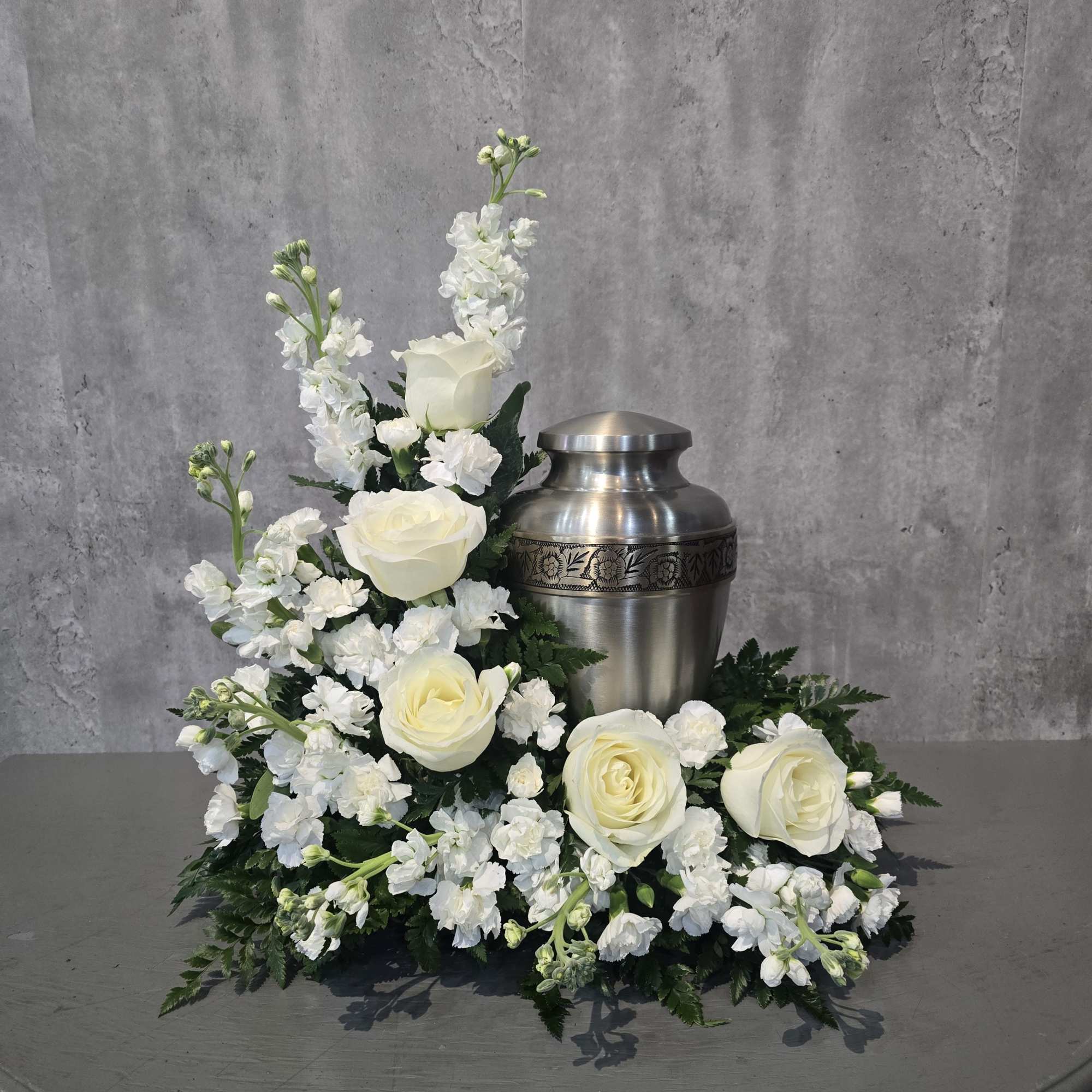 A simple and delicate urn spray. This arrangement is only available for, photo 5 of 5