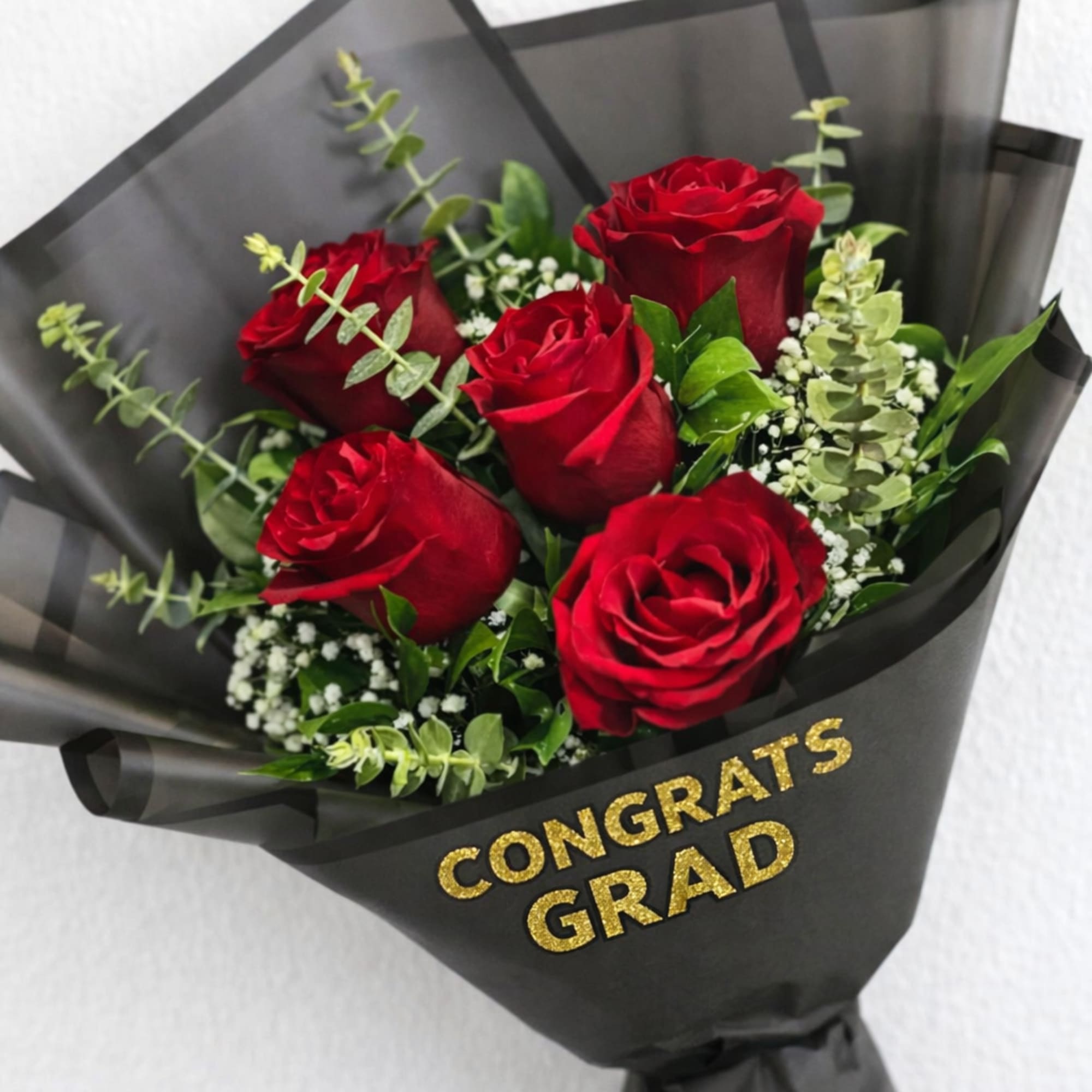 Make their graduation moment unforgettable with this timeless and sophisticated Red Rose, photo 2 of 2