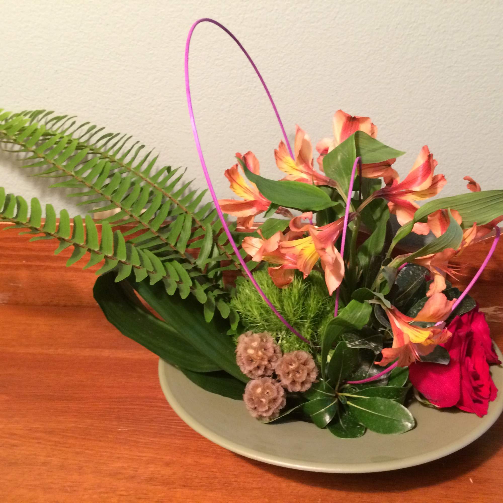 Autumn Wishes is created with a 11" Wok shaped bowl with our