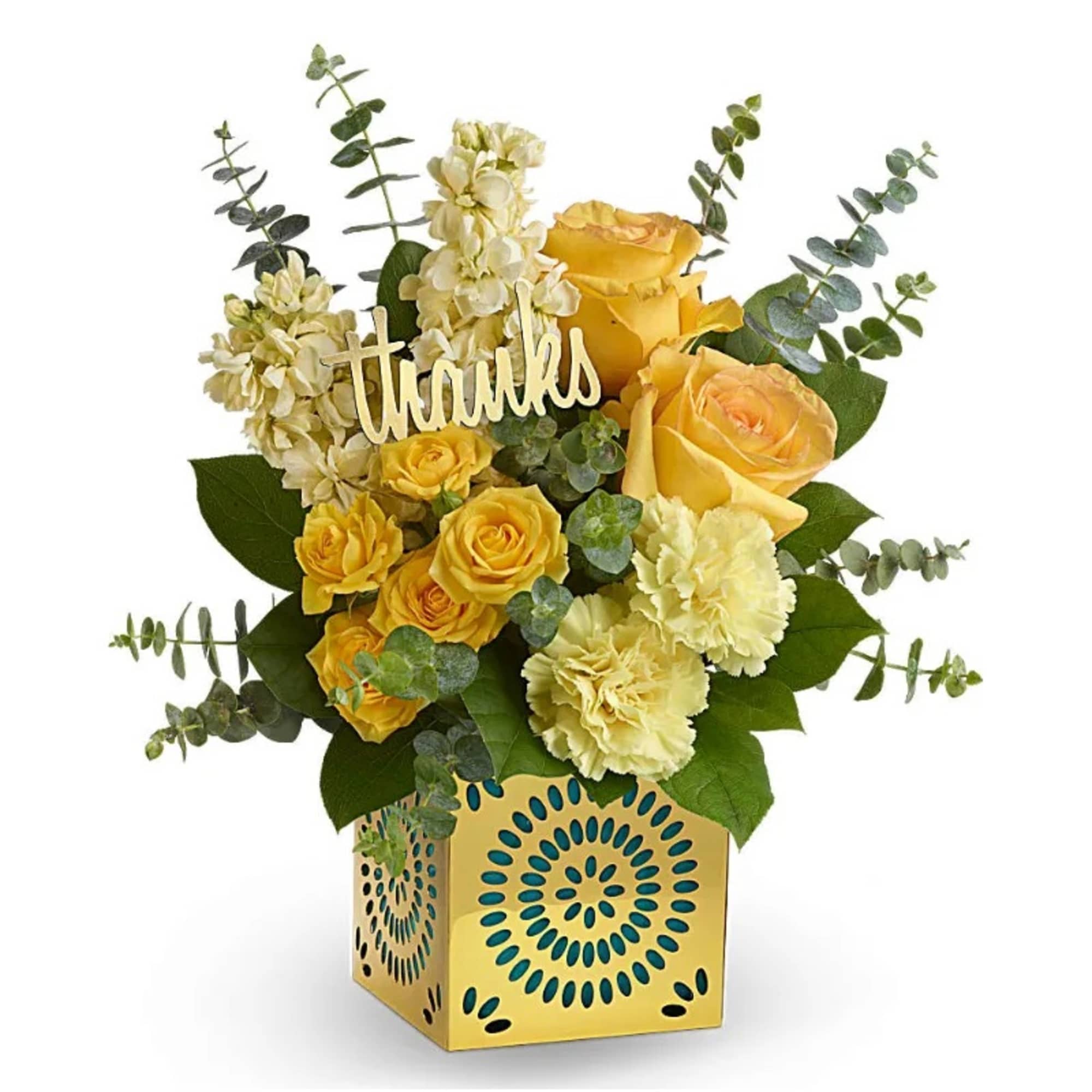Show your appreciation in a most stylish way with this sunny bouquet