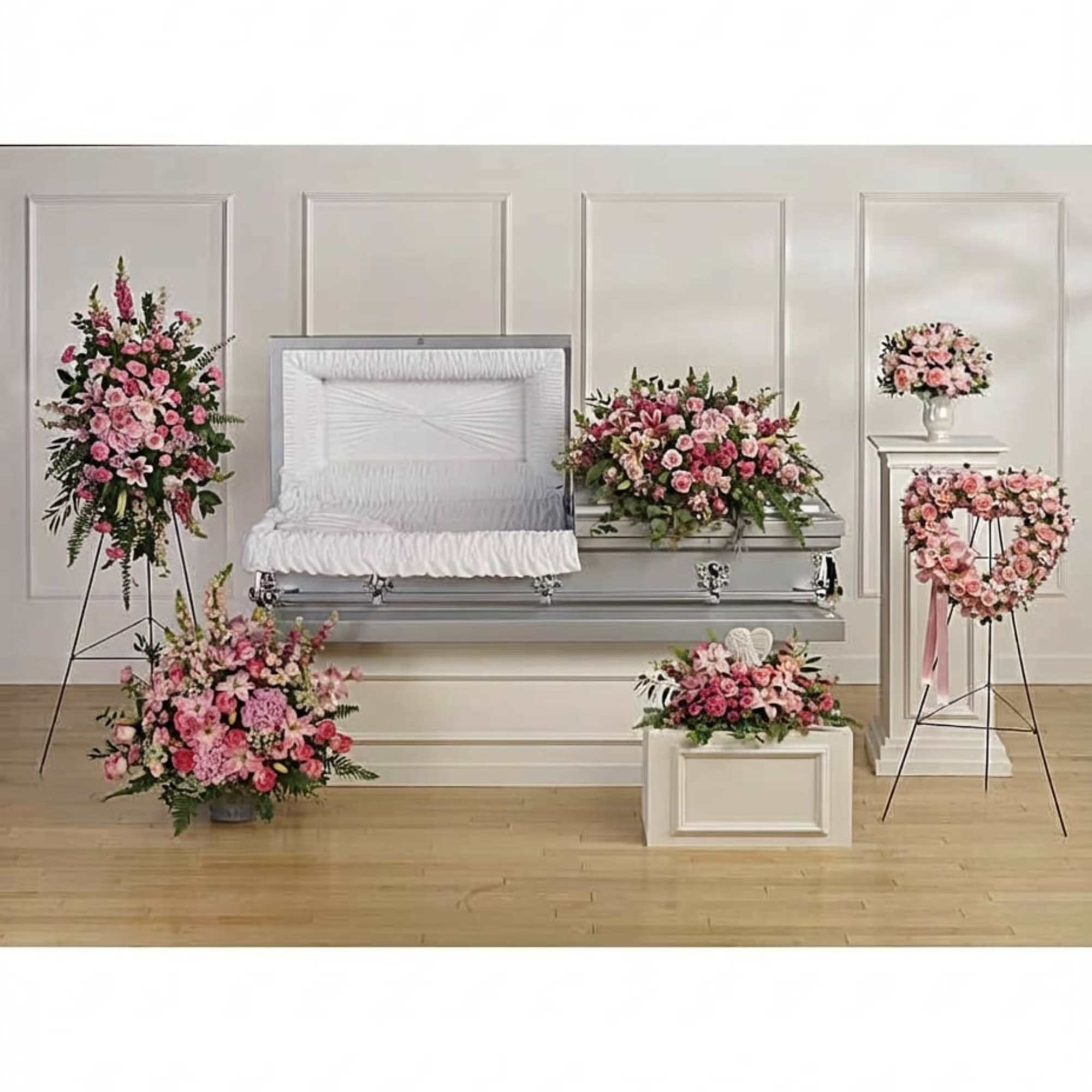 A tender and graceful expression of love and remembrance, the Blushing Love