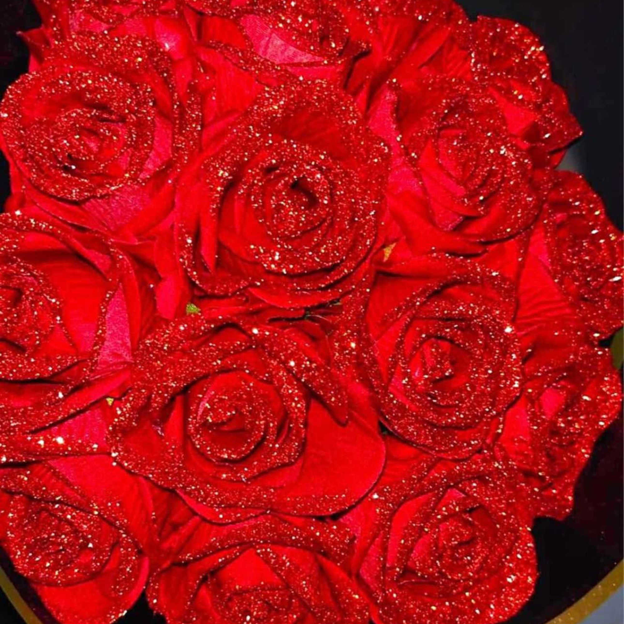 Red Glitter Roses
