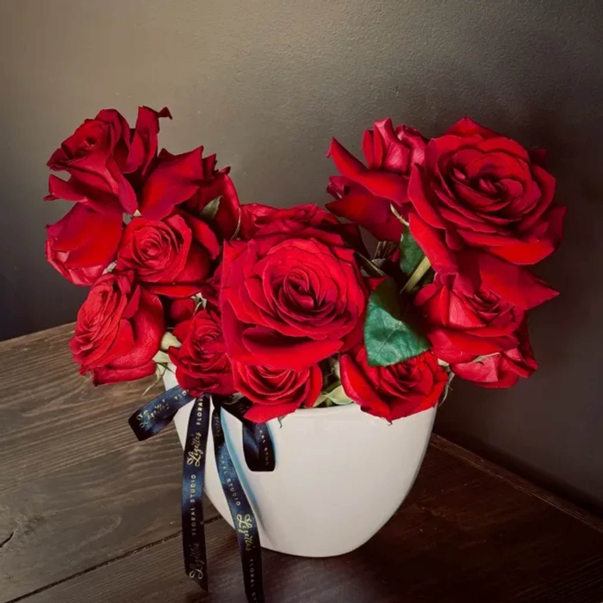 The Monroe is a sophisticated floral arrangement featuring an elegant collection of, photo 2 of 3