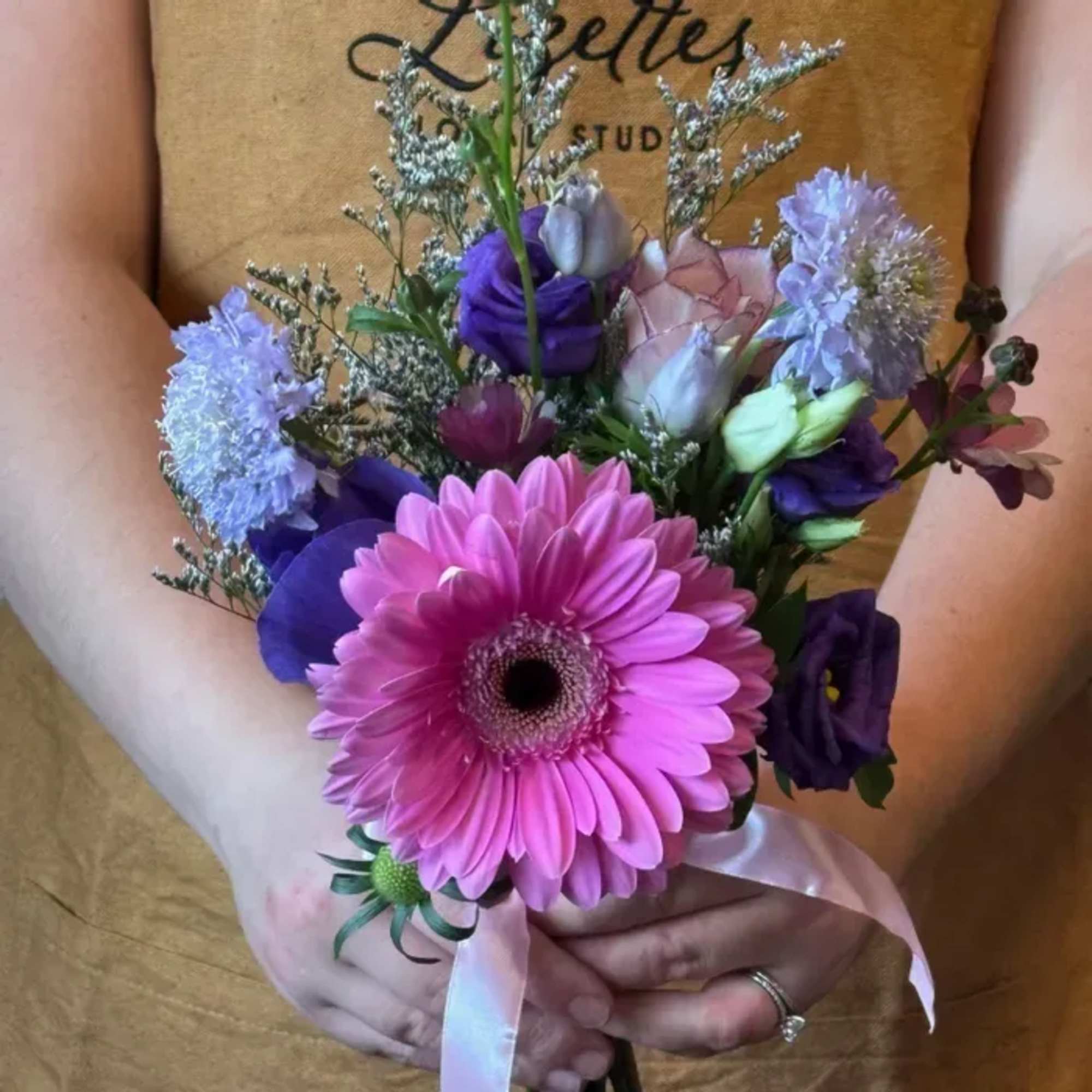 Complete your prom look with our handcrafted prom bouquet and boutonniere set, photo 3 of 3